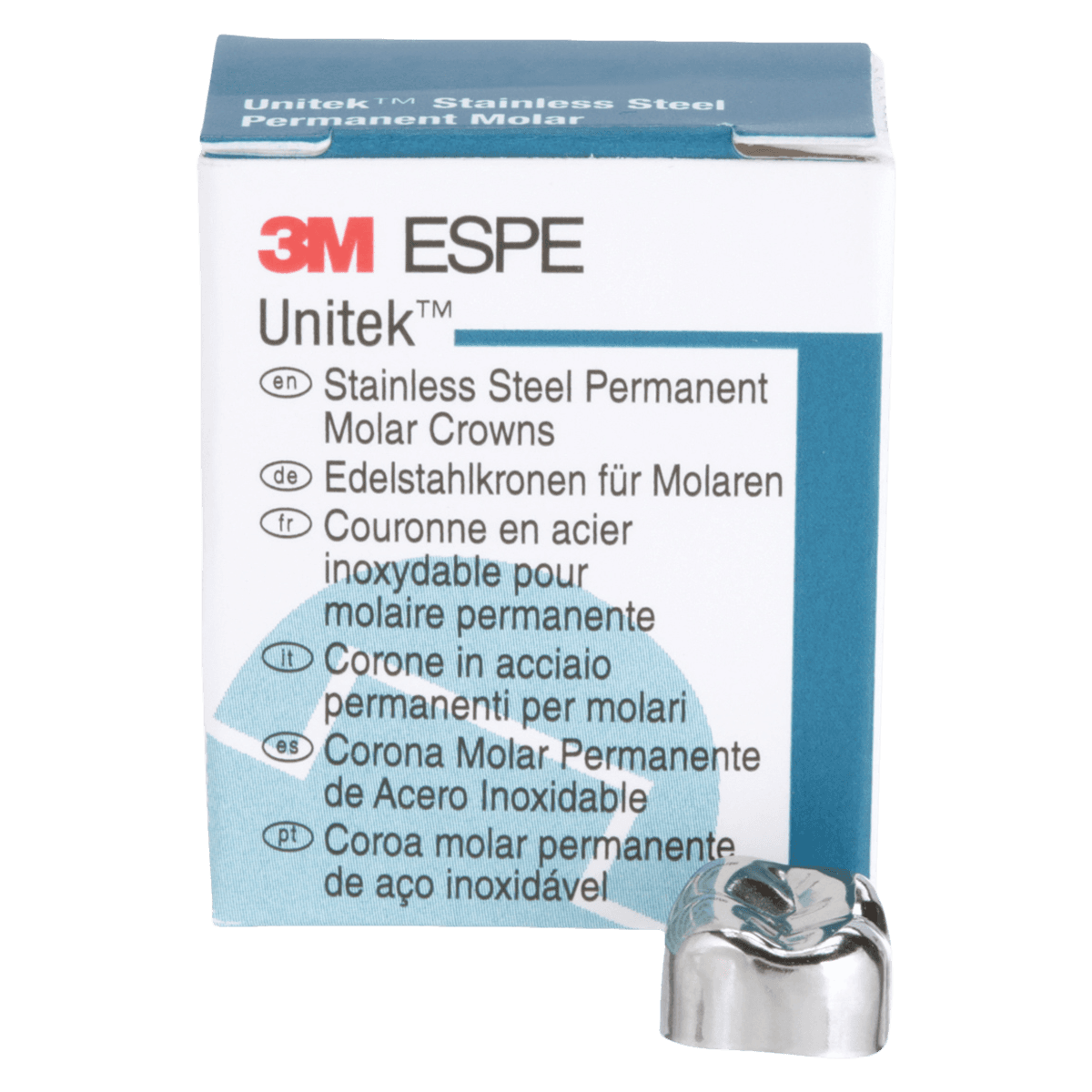 3M Unitek Permanent Stainless Steel Crowns, Lower Right Second Permanent Molar, Size 3LR, 5/Box, 900443 thumbnail 2