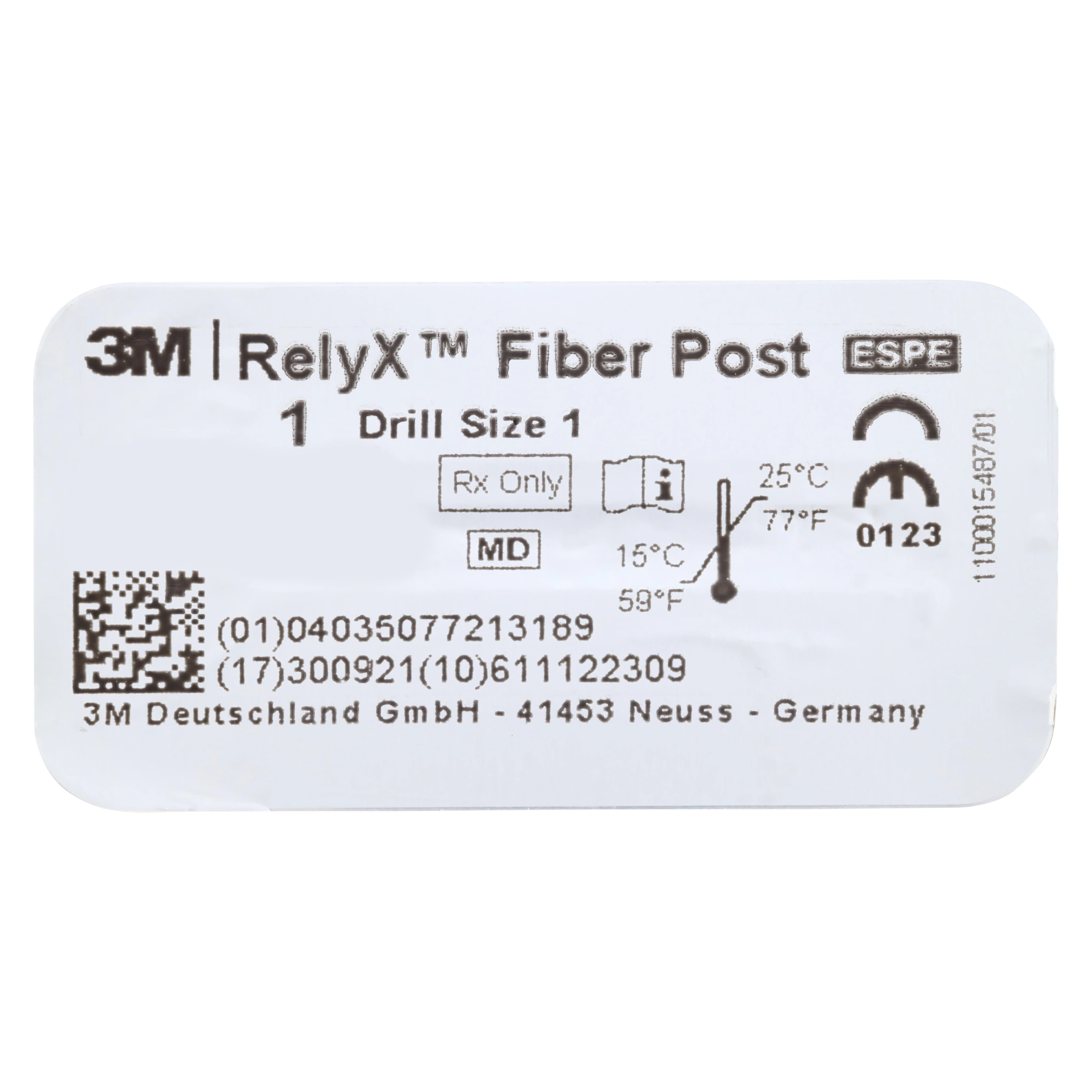 3M RelyX Fiber Post Drill Refill, Size 1, 1.3 mm Diameter, Yellow, 1/Pk, 56864 thumbnail 3