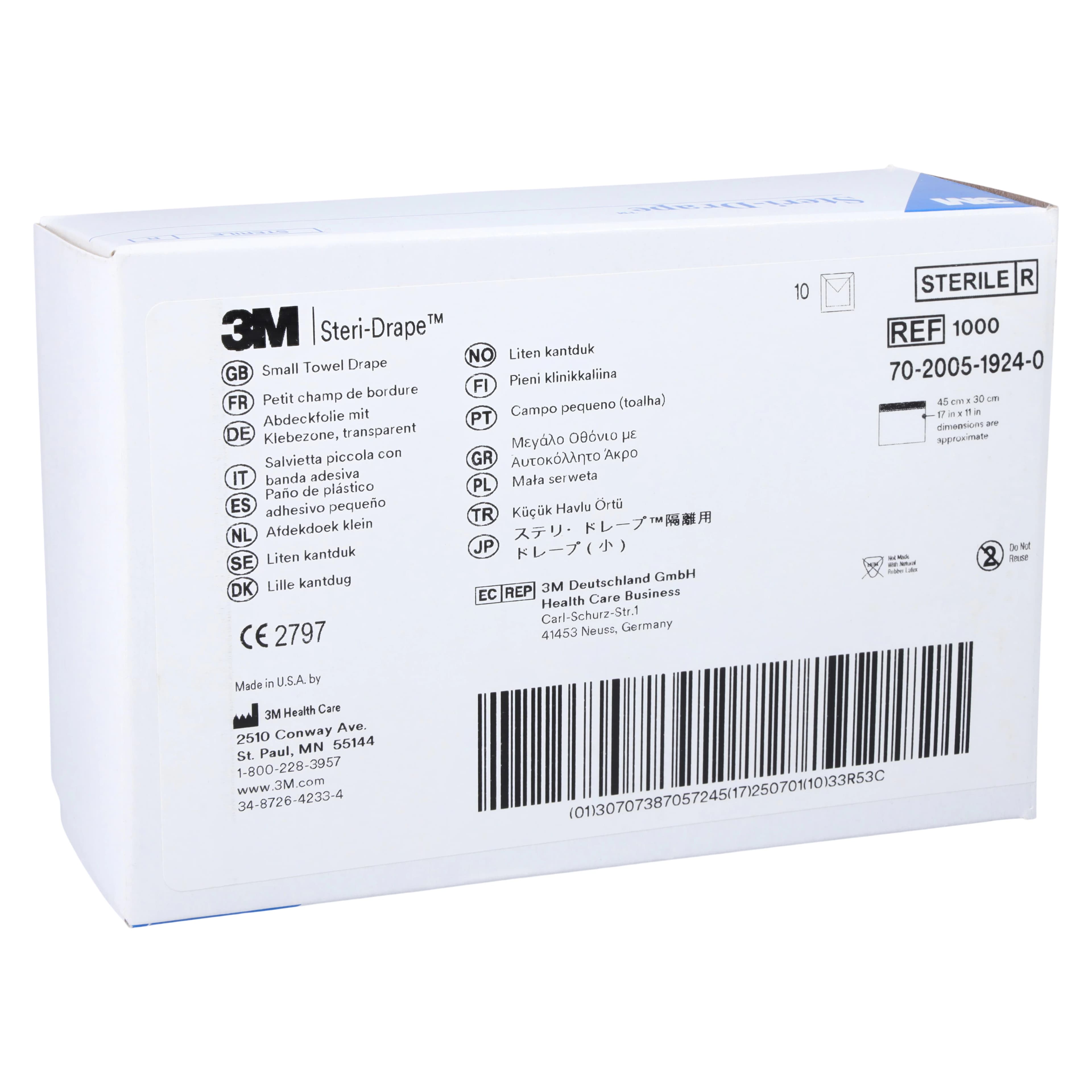 Steri-Drape Small Towel, 17x11", Sterile Utility Drape, Non-Fenestrated - Steri-Drape Small Towel - Image 1