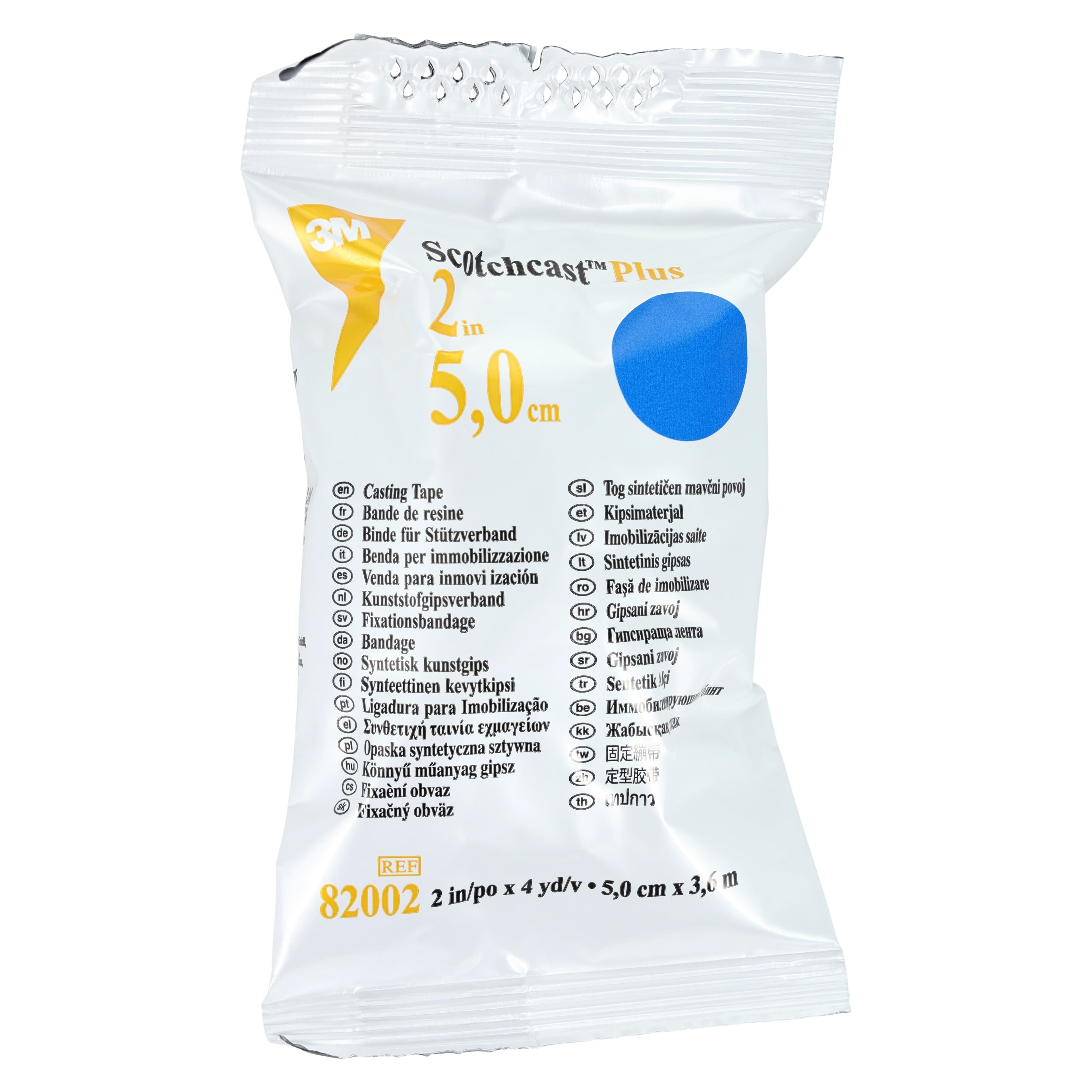 3M Scotchcast Plus Casting Tape, Fiberglass, Blue, 2 in x 4 yds, 10/Case, 82002B thumbnail 2
