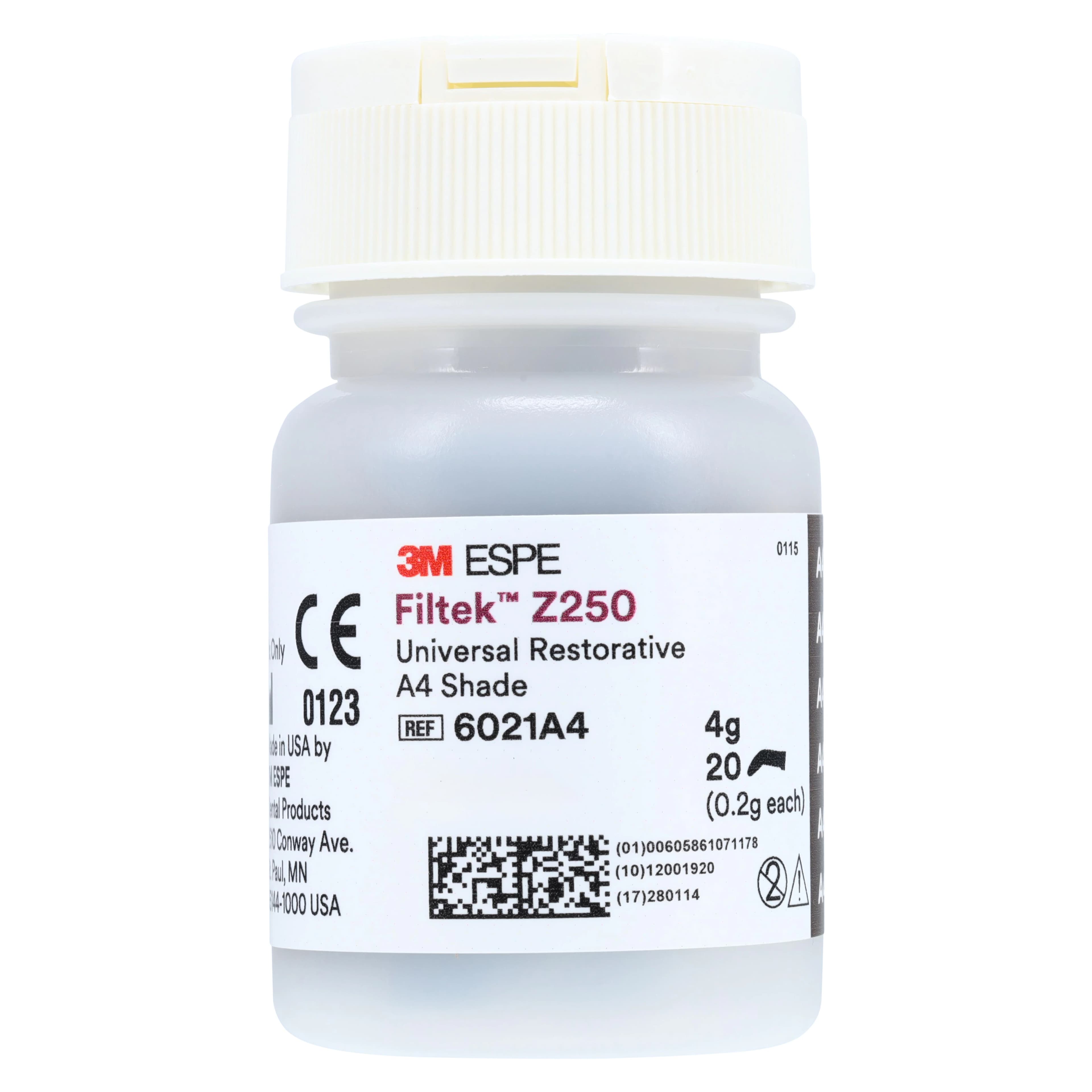3M Filtek Z250 Universal Restorative Capsule Refill, Shade A4, 0.2 g, 20/Box, 6021A4 thumbnail 3