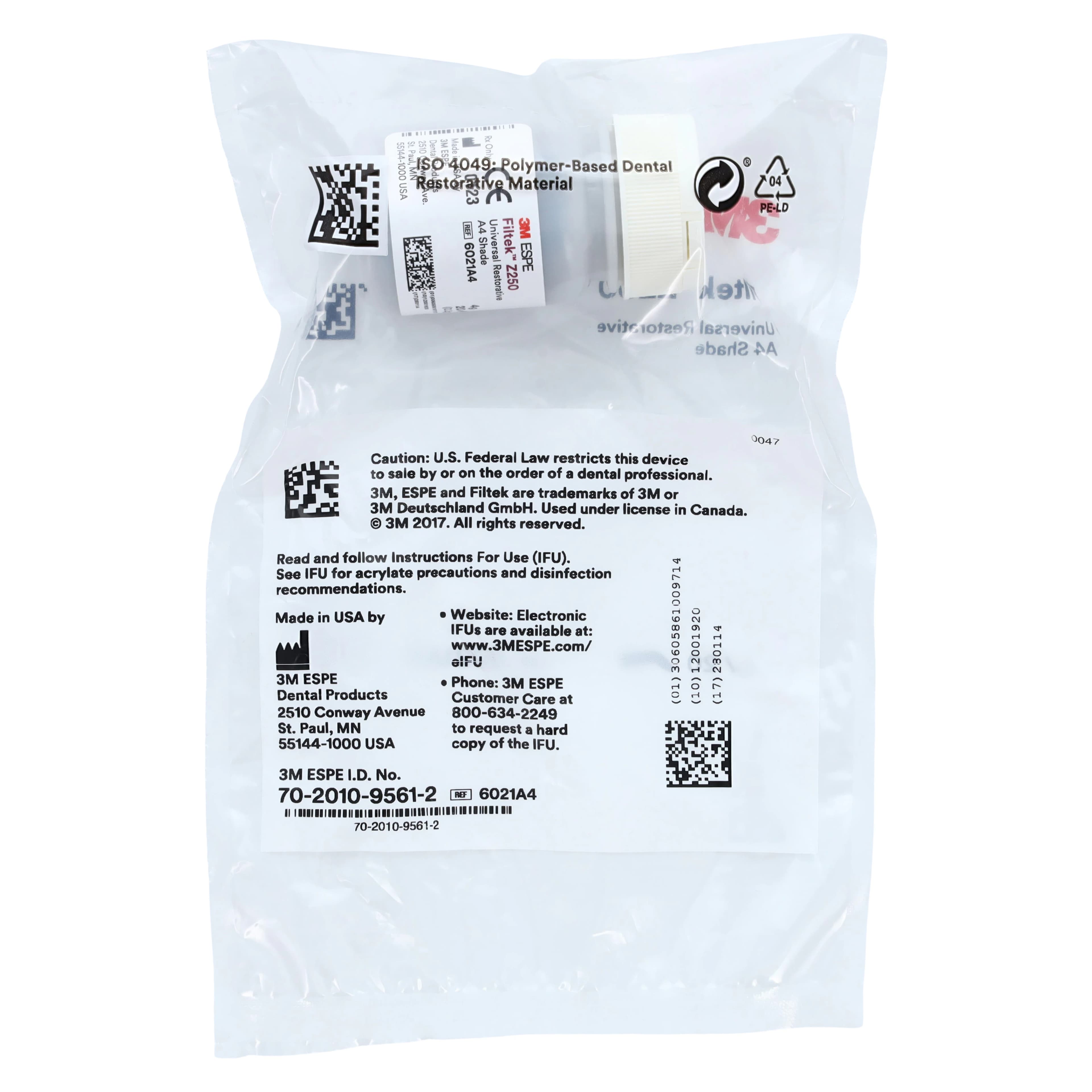 3M Filtek Z250 Universal Restorative Capsule Refill, Shade A4, 0.2 g, 20/Box, 6021A4 thumbnail 6