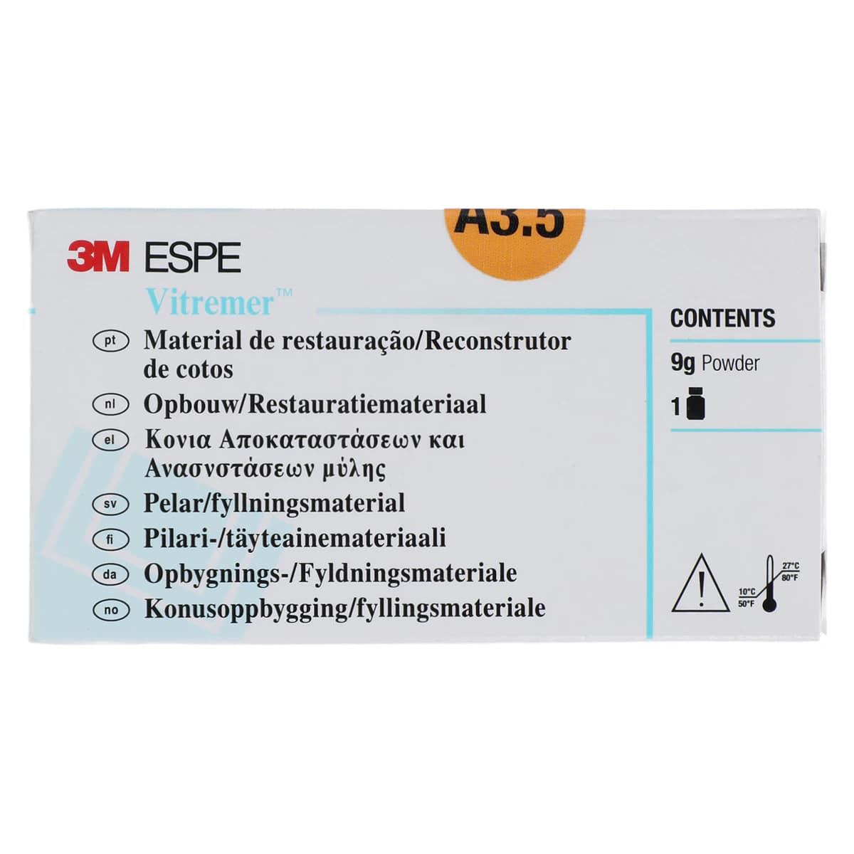 Vitremer A3.5 Glass Ionomer Restorative Powder, Light Cure, 9G, Refill thumbnail 8
