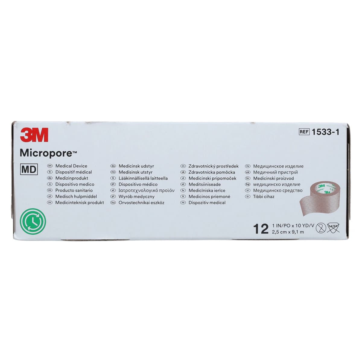 3M Micropore Surgical Tape, Paper, Tan, 1" x 10 yd, Non-Sterile, 12/Box thumbnail 4