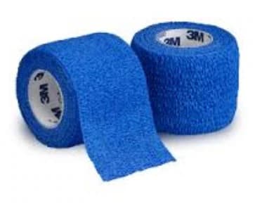 3M Coban Self-Adherent Wrap, 2" x 5 yds, Blue, Non-Sterile, 36/Case, 1582B thumbnail 2