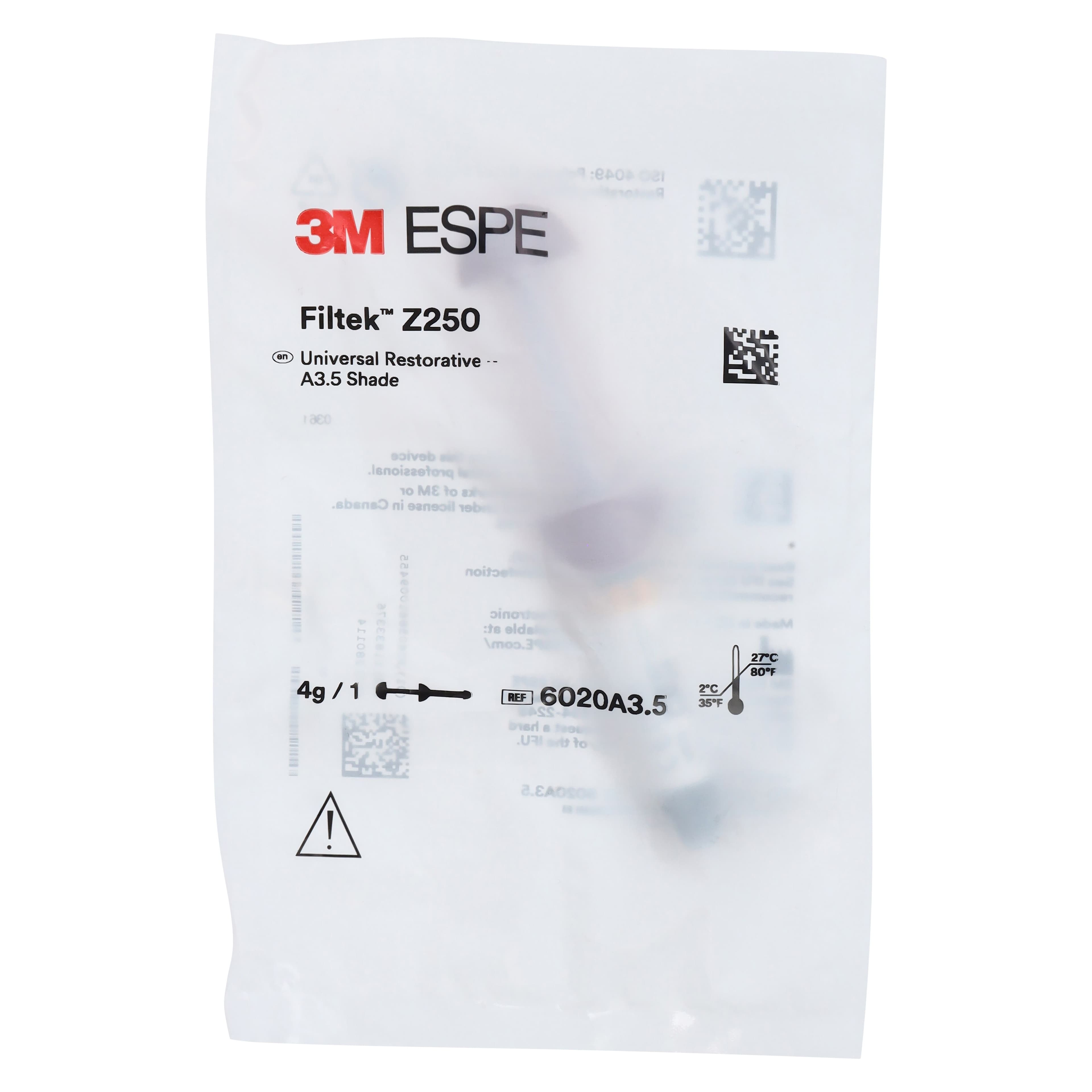 3M Filtek Z250 Universal Restorative Composite, Syringe Refill, 4g, Shade A3.5, 6020A3.5 thumbnail 3