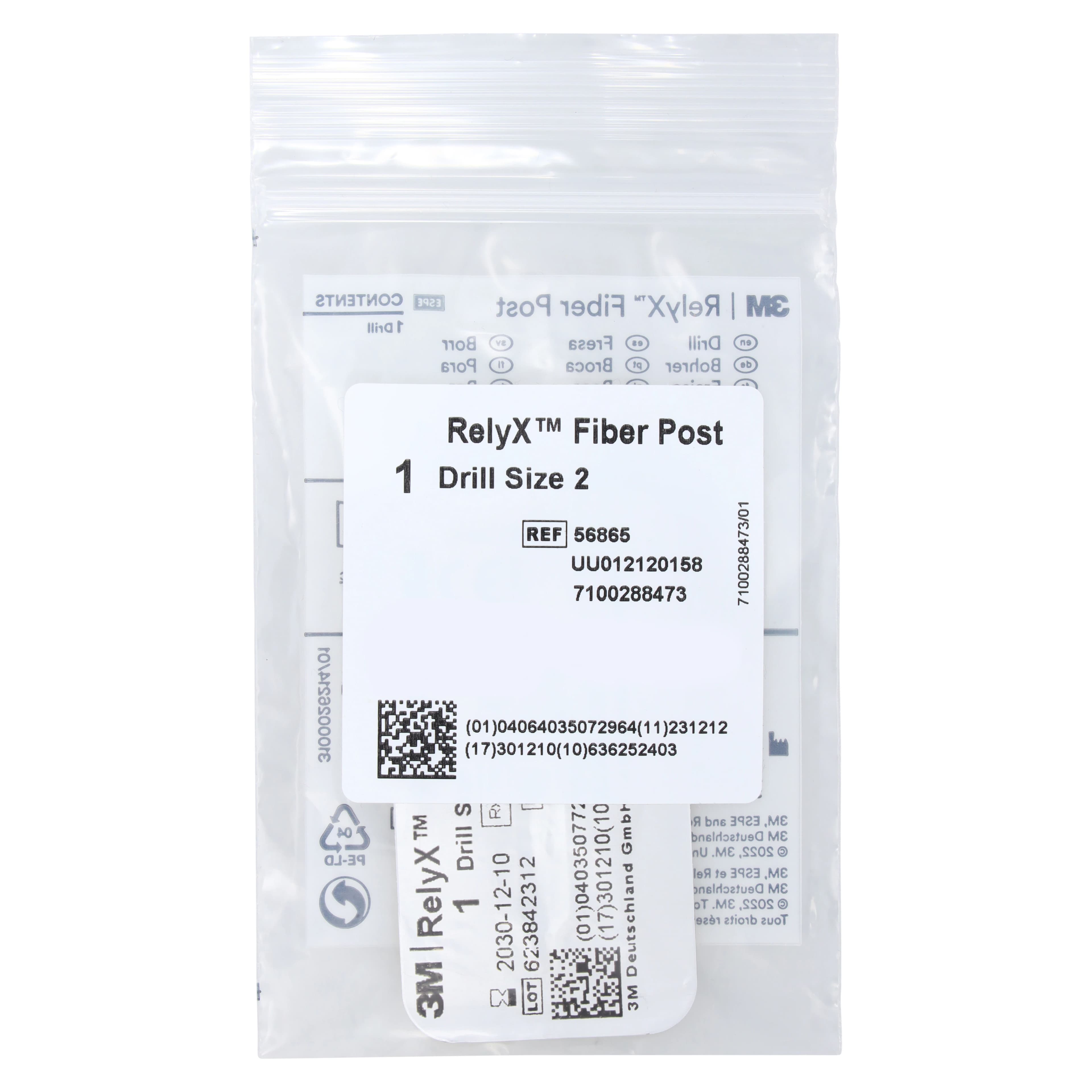 3M RelyX Fiber Post Drill, Refill, Size 2, 1.6 mm Diameter, Red, 1/Pk, 56865 thumbnail 5
