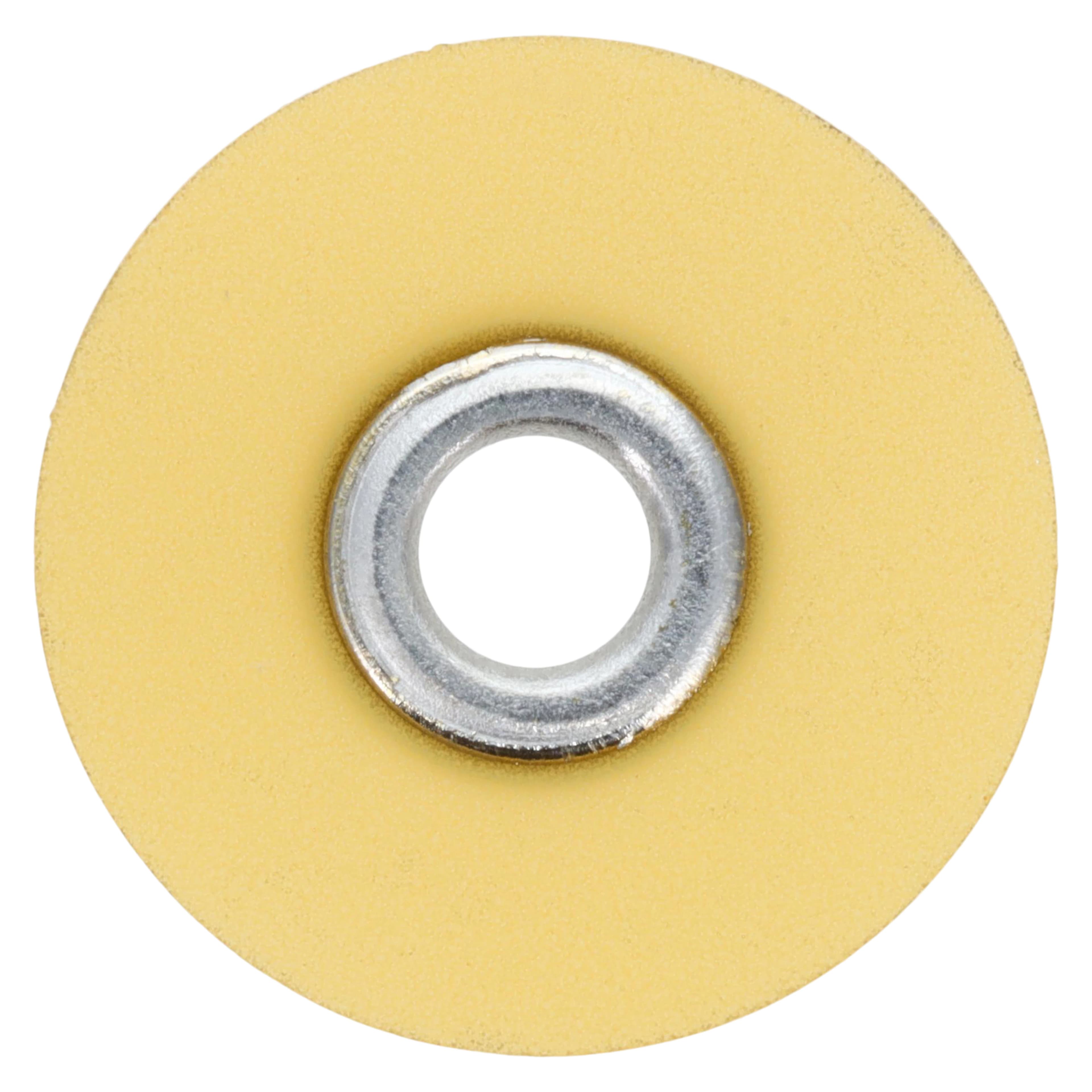 Sof-Lex XT Extra-Thin Contouring and Polishing Discs, Pop-On, 3/8" Diameter, Superfine (Yellow), 85/Pk, 2381SF - Sof-Lex XT Contouring and Polishing Discs, Extra Thin, Pop-On, 3/8", Superfine, Yellow, 85/Pk, 2381SF - Image 1