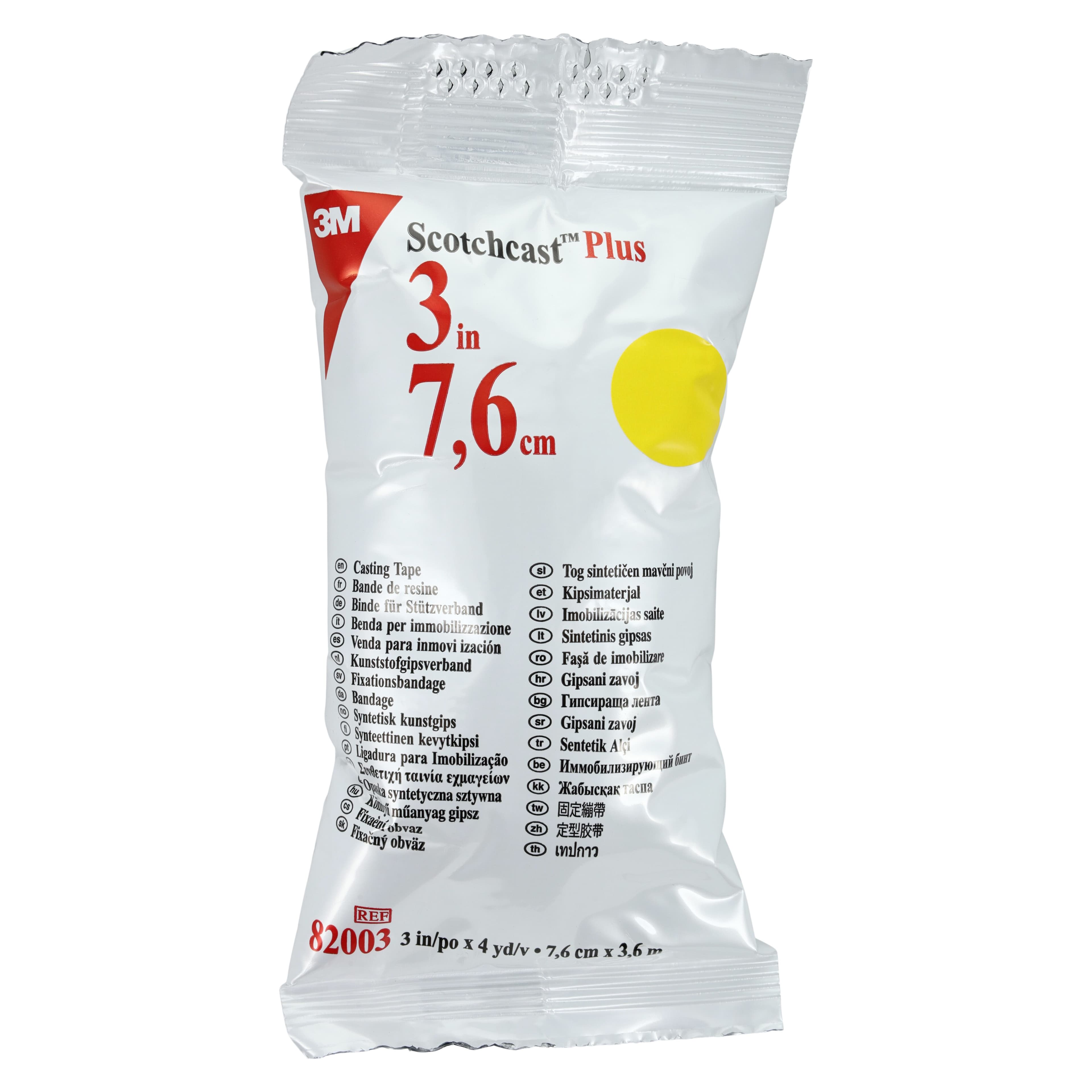 3M Scotchcast Plus Casting Tape, Standard, 3" x 4 yds, Yellow, 82003Y, 10/Case thumbnail 2