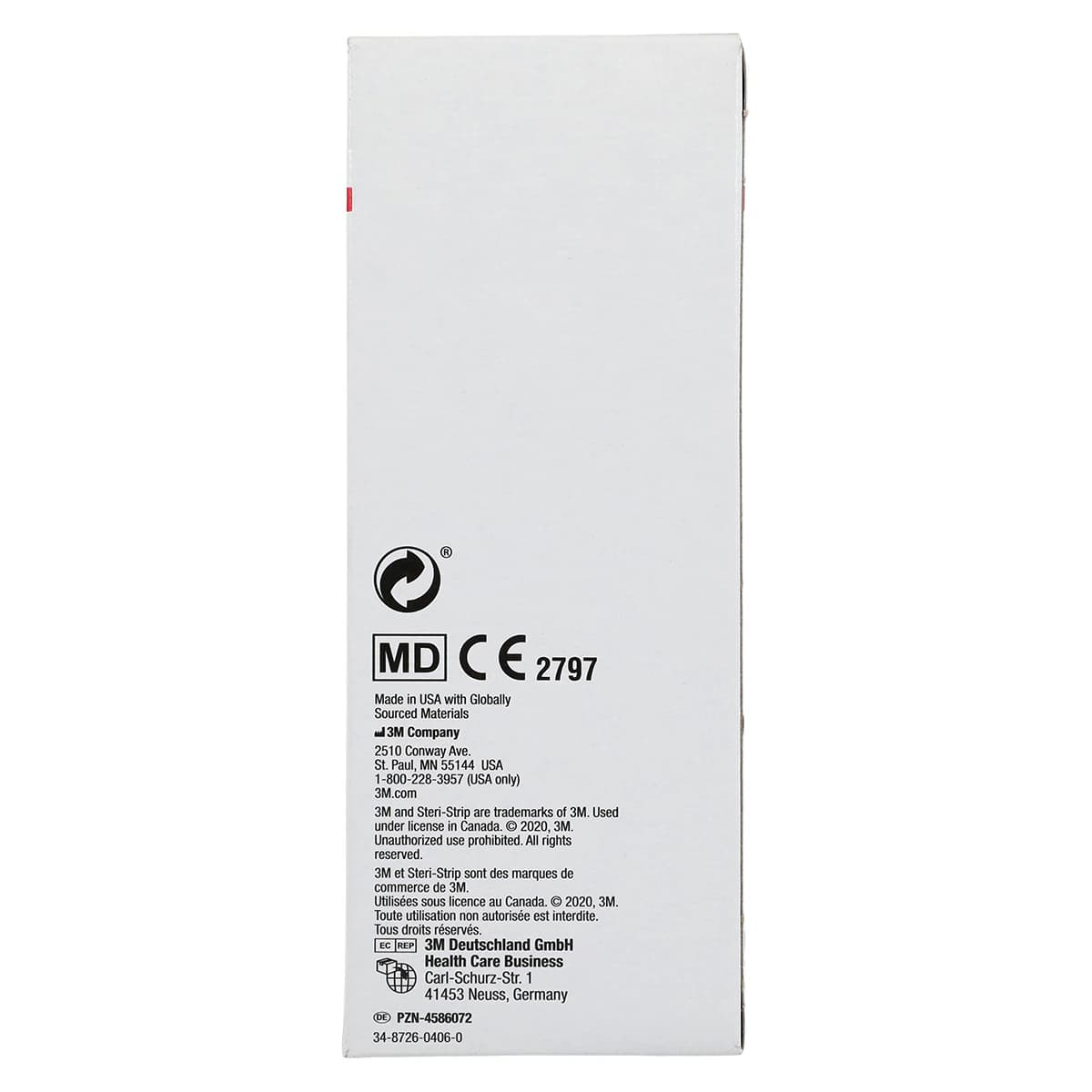 3M Steri-Strip Adhesive Skin Closures, Reinforced, 1/4" x 3", 50/Box, R1541 thumbnail 6