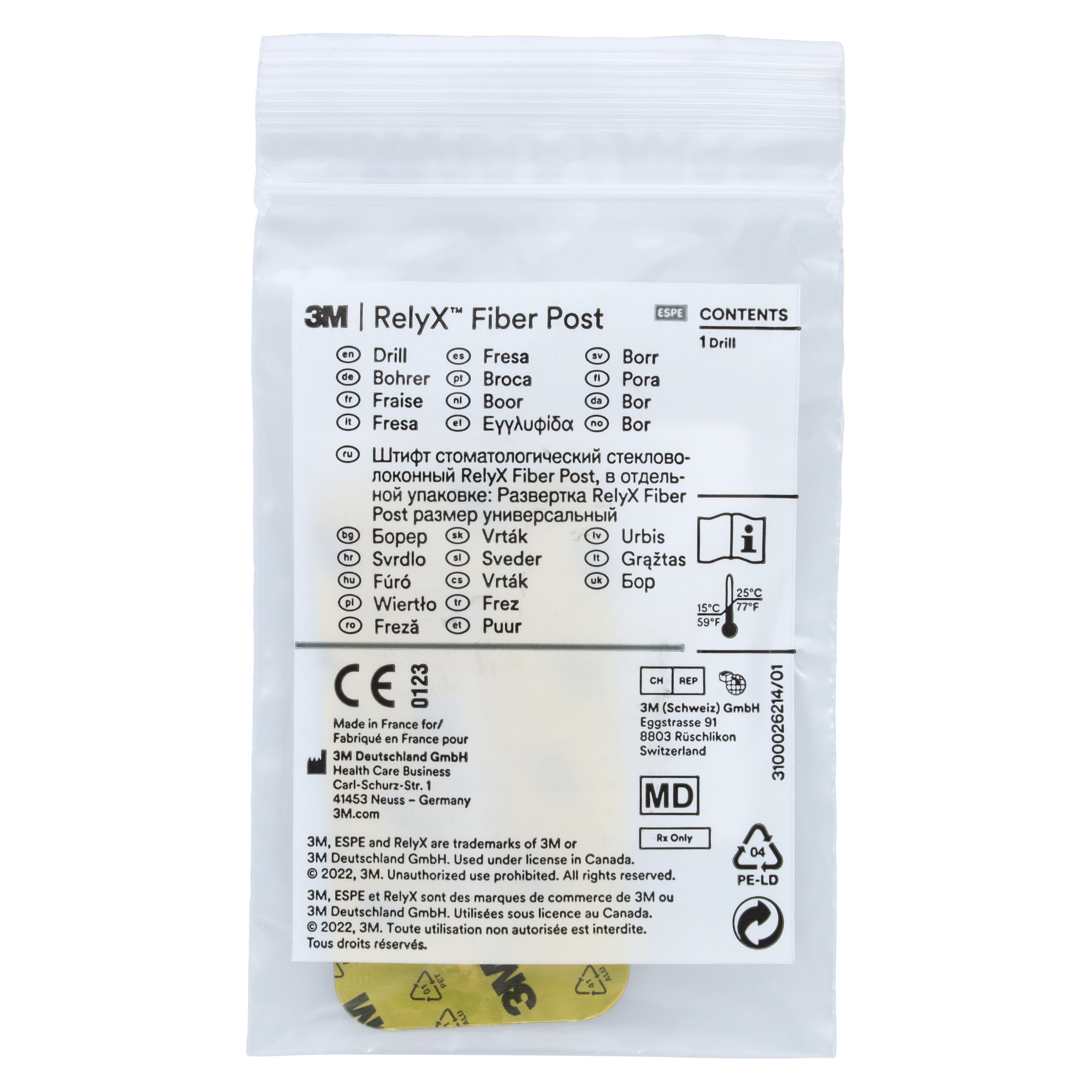 3M RelyX Fiber Post Drill, Refill, Size 3, 1.9 mm Diameter, Blue, 1/Pk, 56866 thumbnail 4