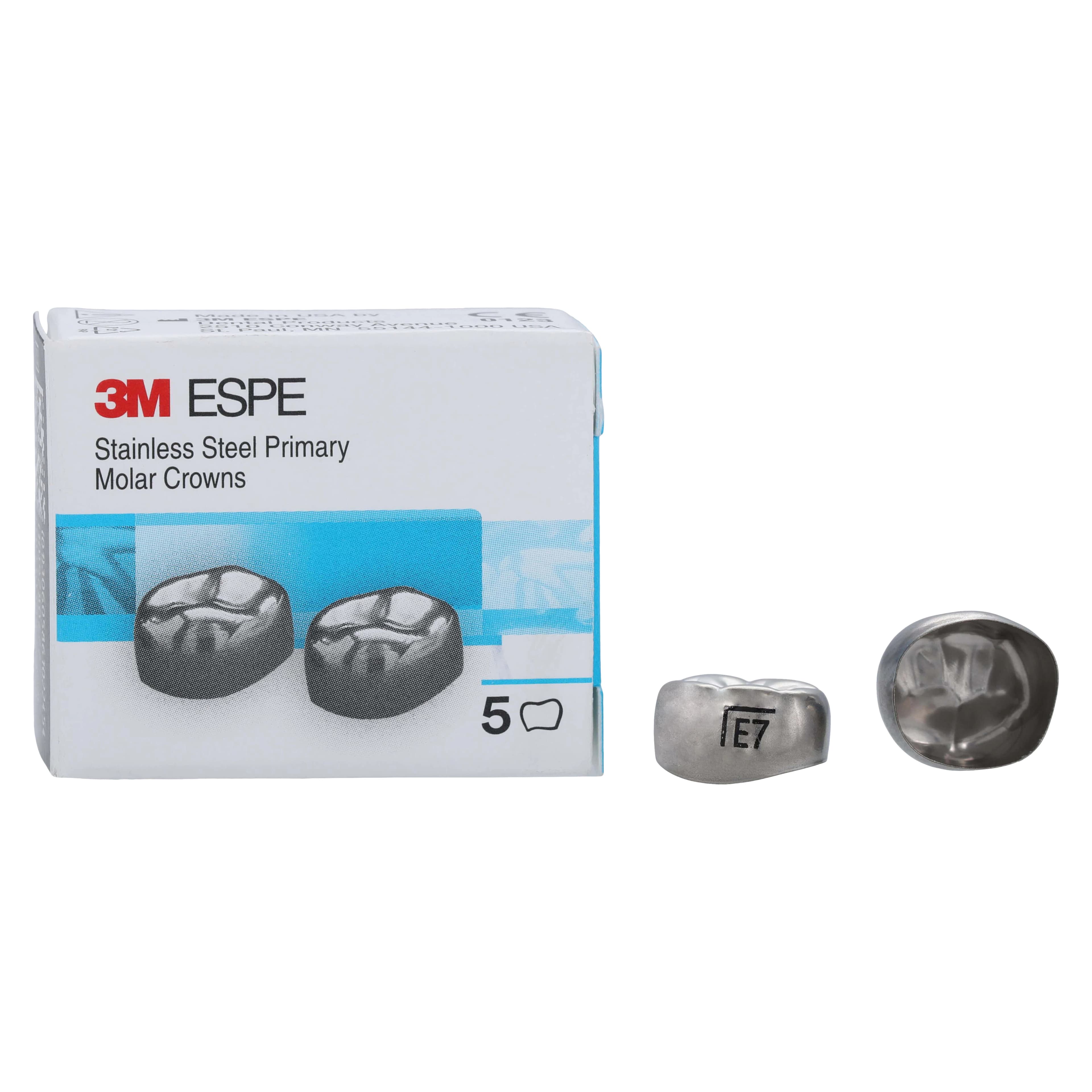 3M Preformed Temporary Crowns, Size ELL7, 2nd Primary Lower Left Molar, Pediatric, 5/Box thumbnail 2