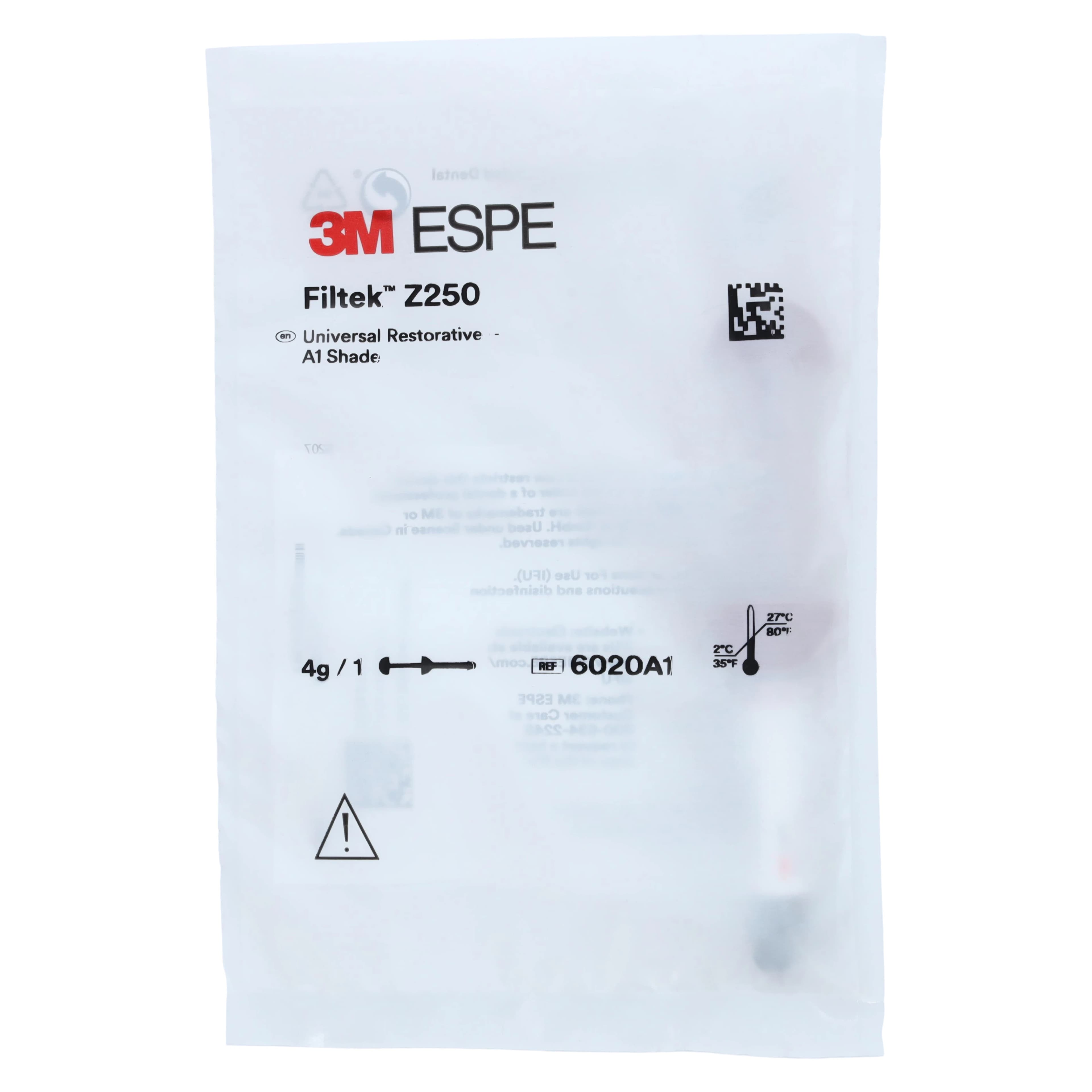 3M Filtek Z250 Universal Restorative Composite, Syringe Refill, 4g, Shade A1, 6020A1 thumbnail 3