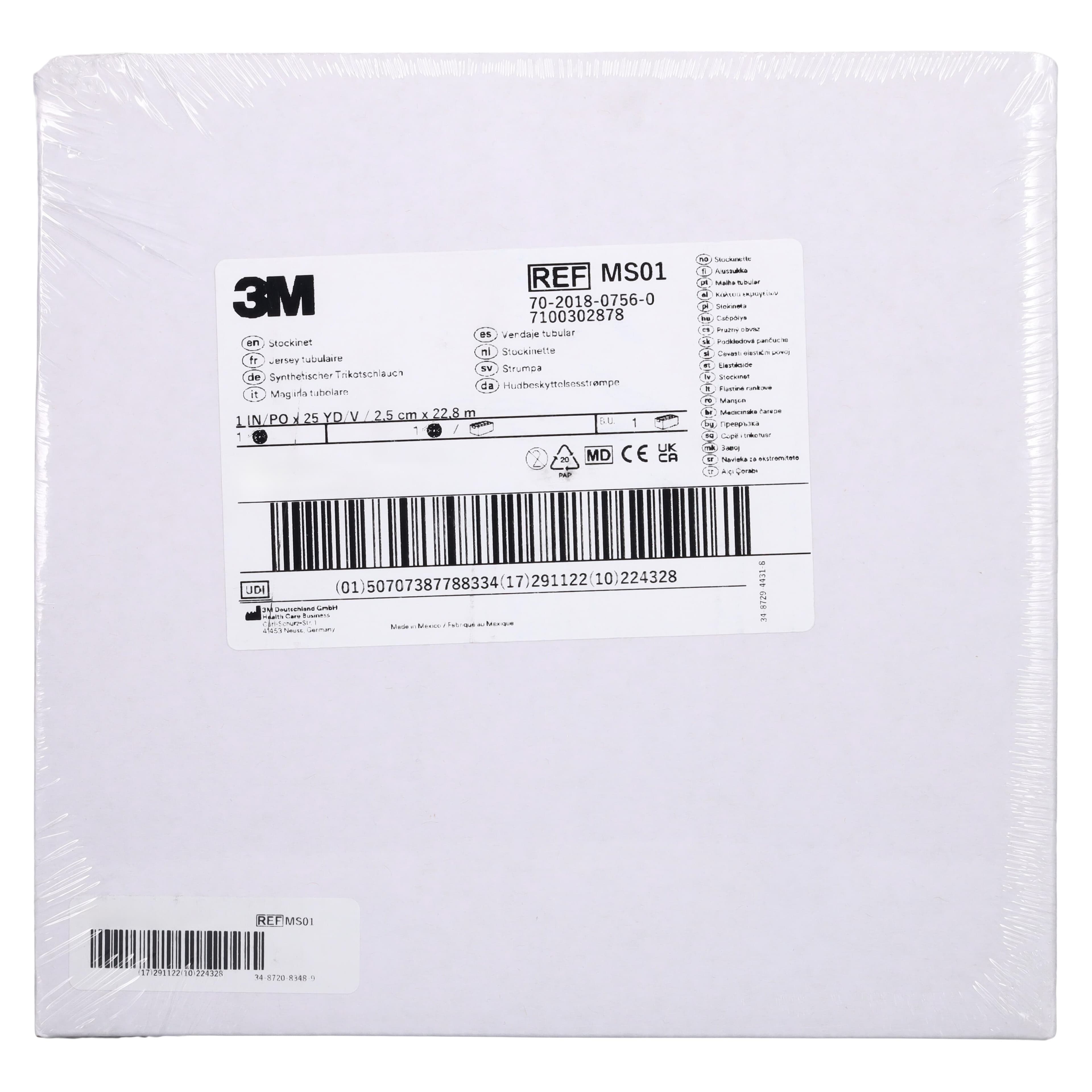 3M Scotchcast Synthetic Cast Stockinet, 1" x 25 yd, White, MS01 thumbnail 2