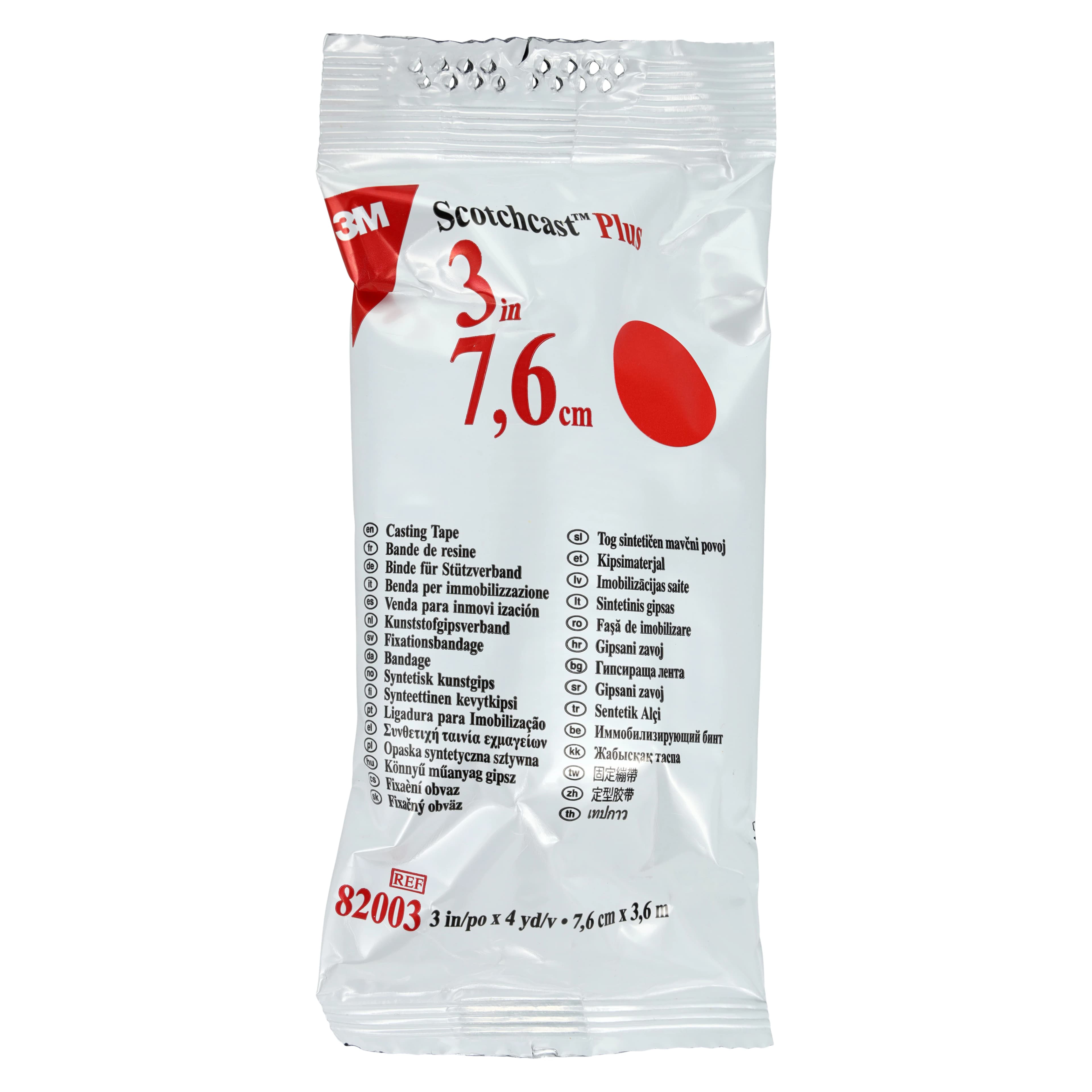 3M Scotchcast Plus Casting Tape, Fiberglass, 3 in x 4 yds, Red, 10/Case, 82003R thumbnail 2