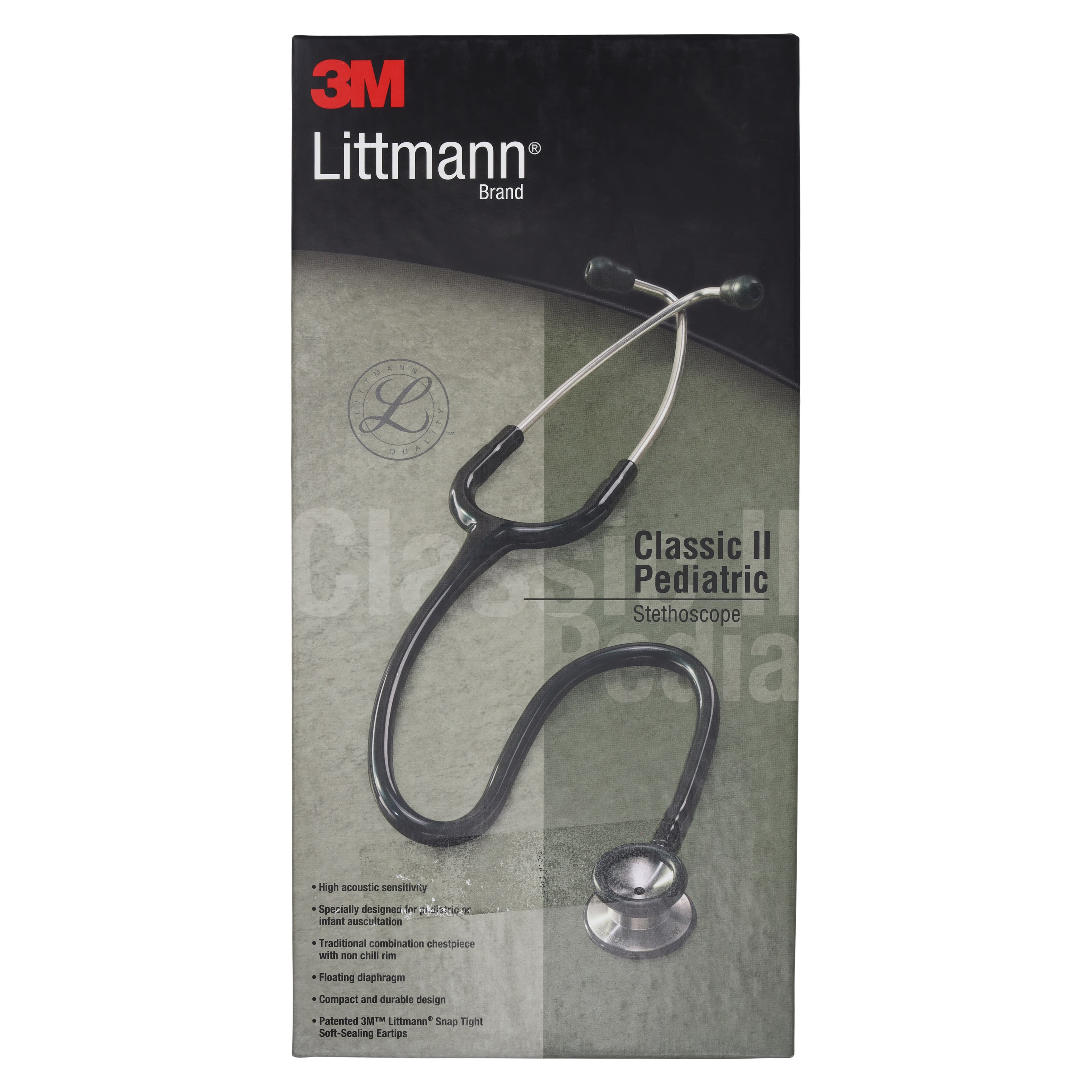 Littmann Classic II Pediatric Stethoscope, Black, Single Lumen Tubing, Each thumbnail 6