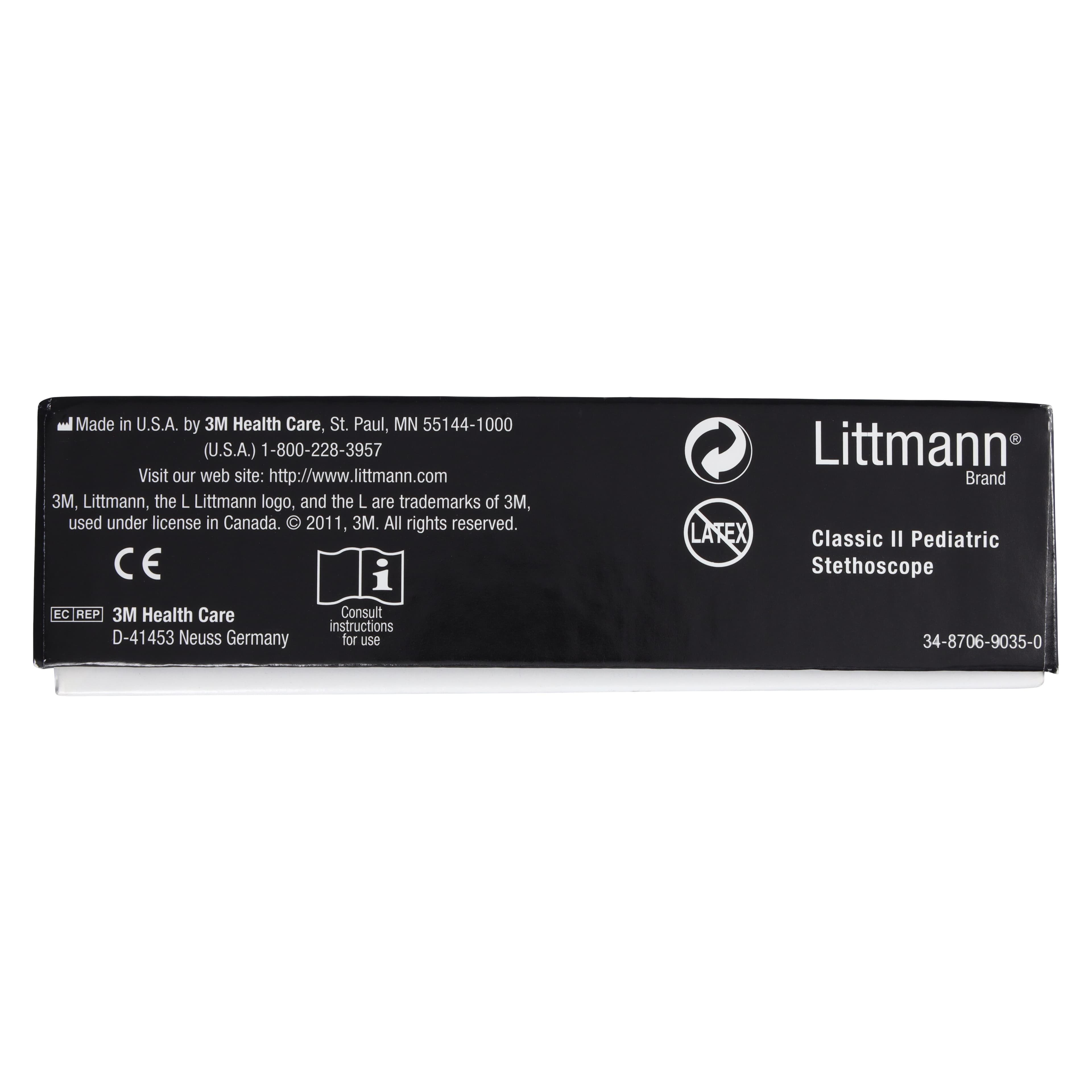 Littmann Classic II Pediatric Stethoscope, Black, Single Lumen Tubing, Each thumbnail 7