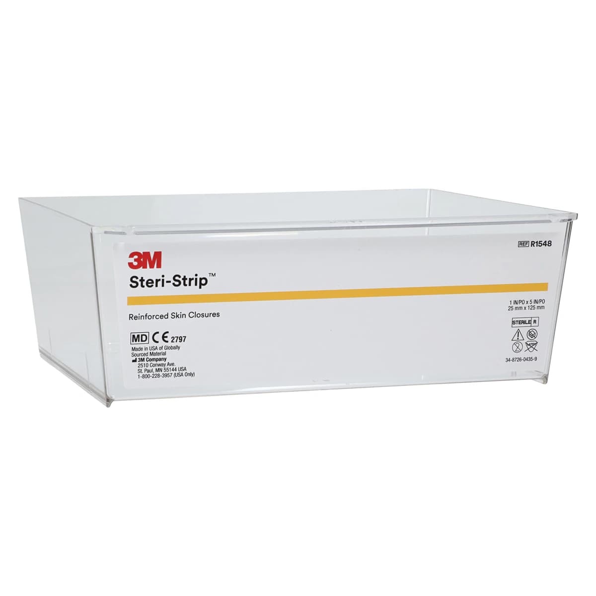 3M Steri-Strip Adhesive Skin Closures, Reinforced, 1" x 5", White, Sterile, 25/Box, R1548 thumbnail 5