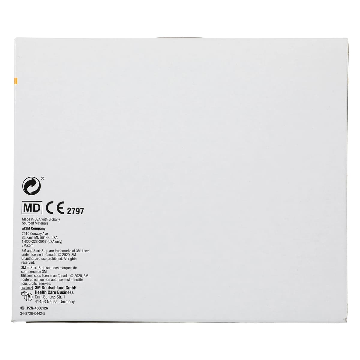 3M Steri-Strip Adhesive Skin Closures, Reinforced, 1" x 5", White, Sterile, 25/Box, R1548 thumbnail 6