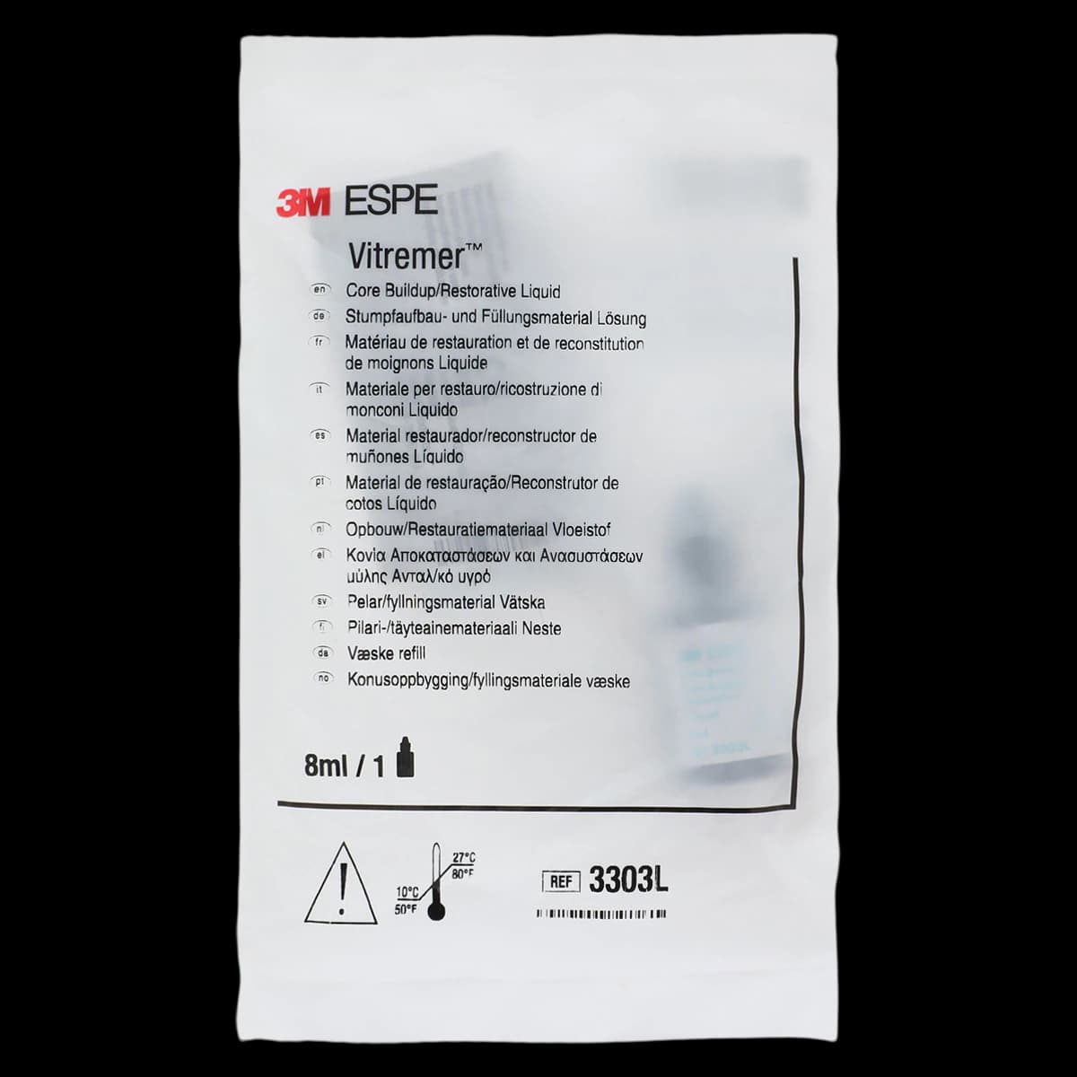 3M Vitremer Core Buildup/Restorative Liquid Refill, 8 ml, 3303L - Vitremer Core Buildup/Restorative Liquid Refill 8ml - Image 1