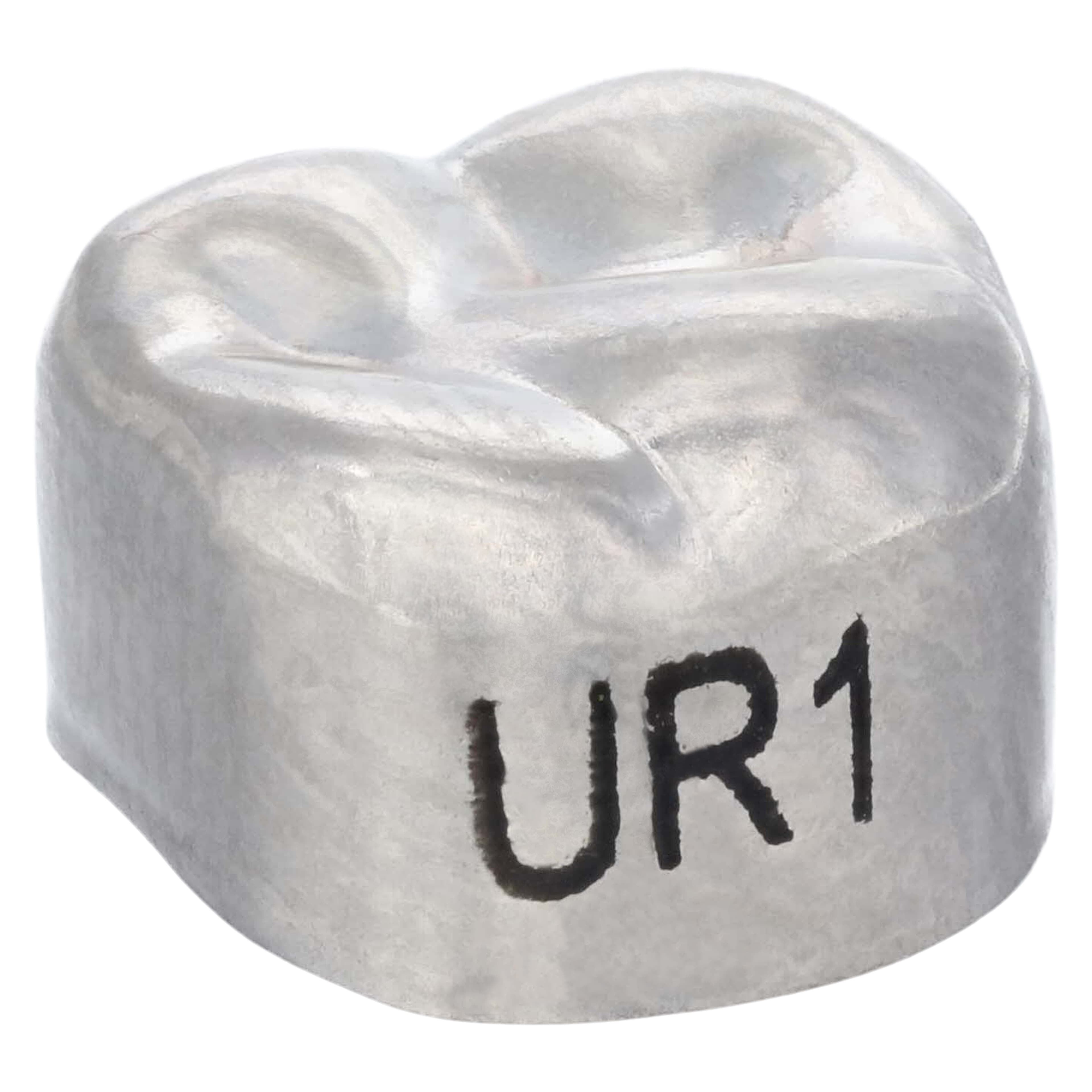 3M Unitek Stainless Steel Primary Molar Crowns, Upper Right Second Primary Molar, Size 1 (UR1), 5/Box, 900221 thumbnail 3