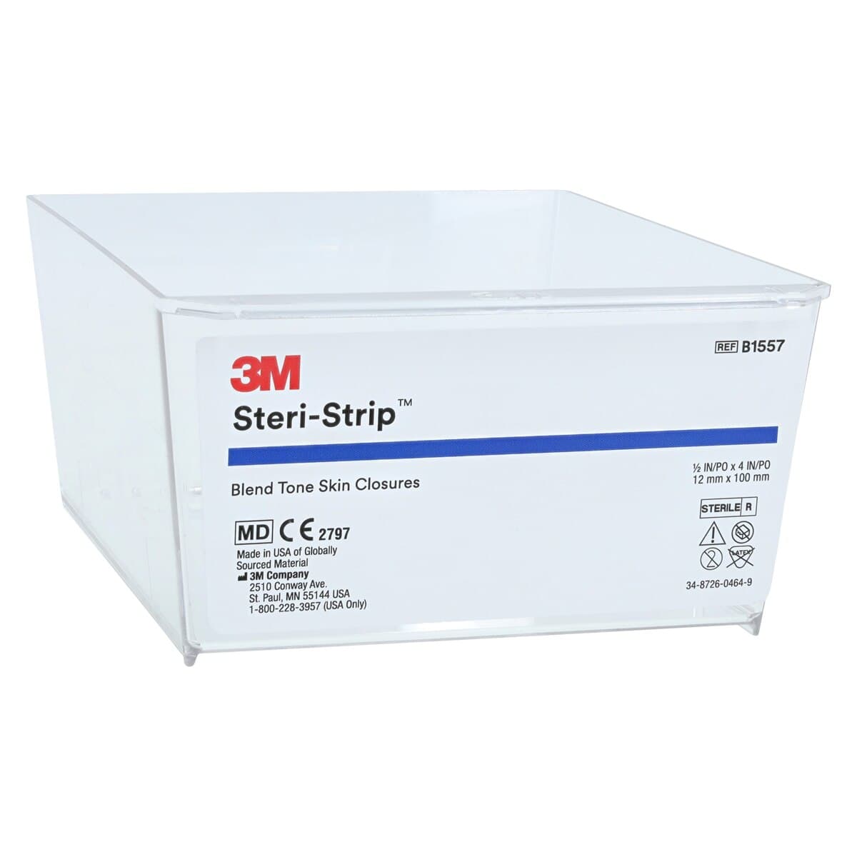 3M Steri-Strip Adhesive Skin Closures, Tan, 1/2" x 4", 50/Box, B1557 thumbnail 5