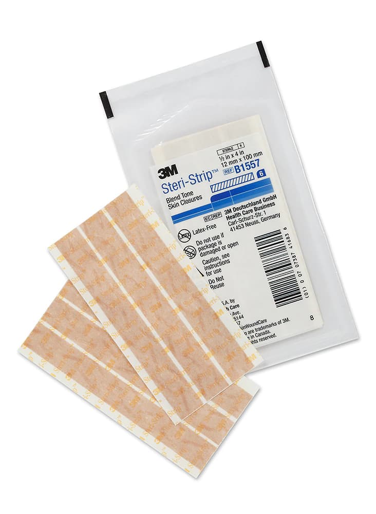3M Steri-Strip Adhesive Skin Closures, Tan, 1/2" x 4", 50/Box, B1557 thumbnail 2