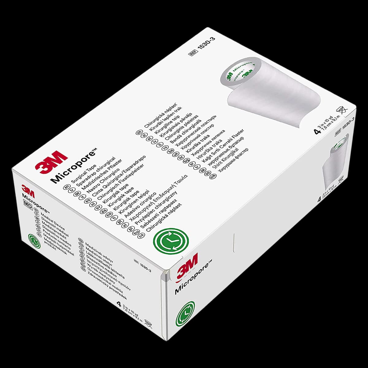 3M Micropore Surgical Tape, Paper, White, 3" x 10 yd, Non-Sterile, 4/Box thumbnail 2