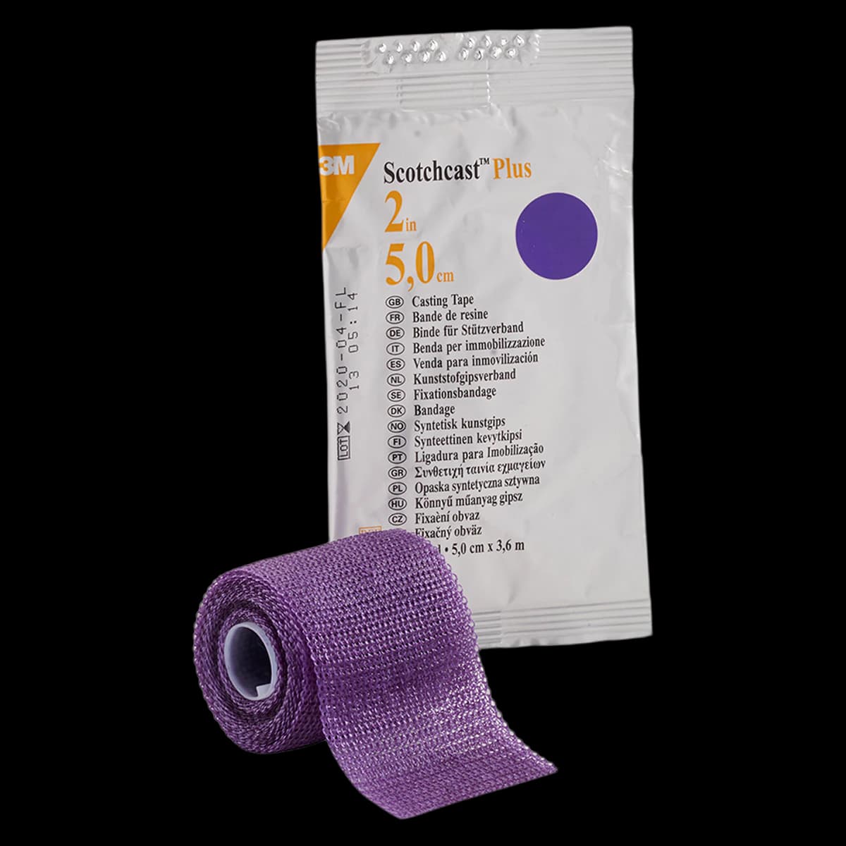 3M Scotchcast Plus Fiberglass Casting Tape, Purple, 2" x 4 yds, 10/Case, 82002U - 3M SCOTCHCAST PLUS CASTING TAPE 82002U - Image 1