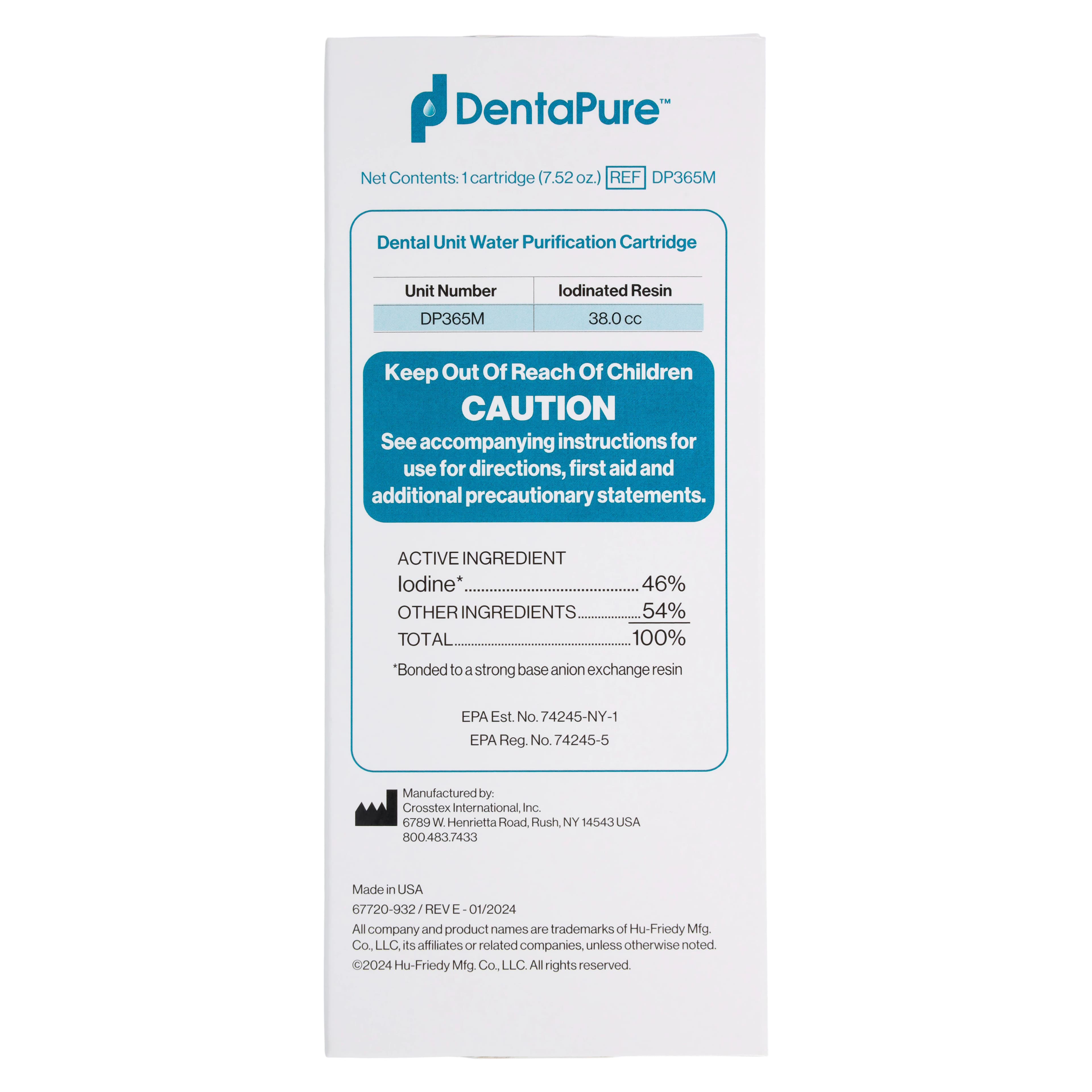 Crosstex DentaPure DP365M Municipal Water Cartridge, 1-Year, 240L, 1/Pk thumbnail 9