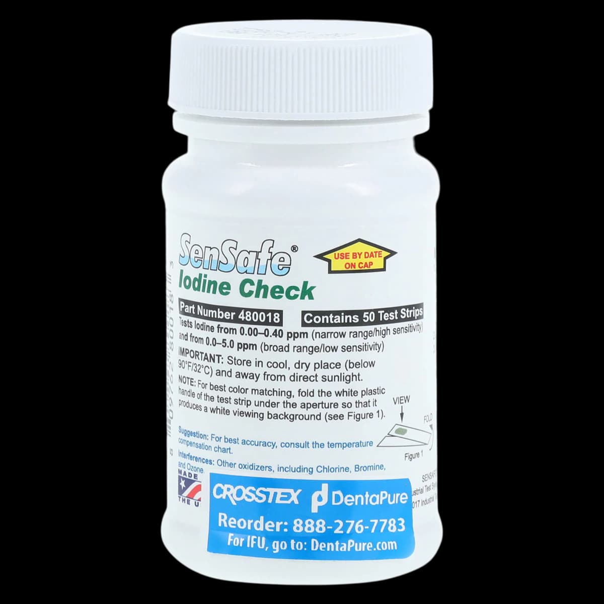 Crosstex DentaPure Iodine Test Strips, 50/Bottle, DPTEST - DentaPure - Iodine Test Strips - Image 1