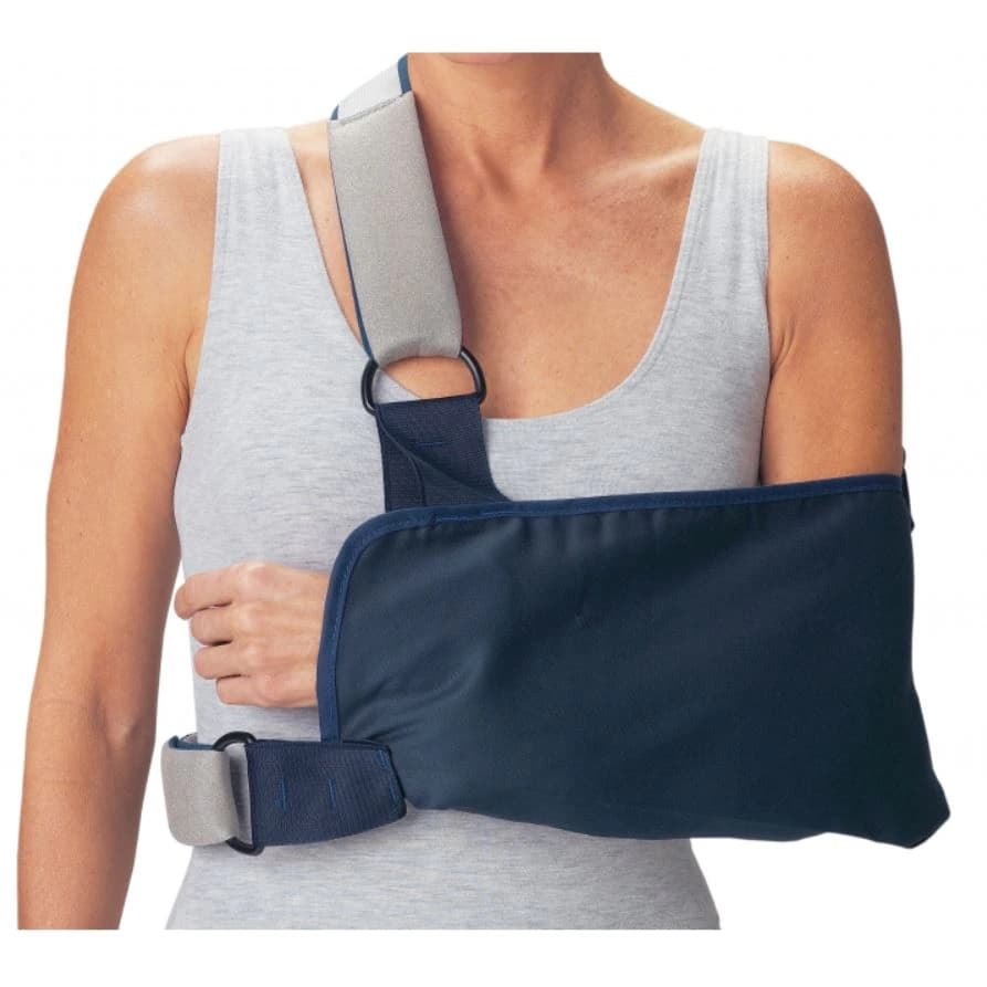 DJO Immobilizer with Strap, Navy, Shoulder Sling, Adult, X-Large, Cotton/Polyester, 10x20" thumbnail 2