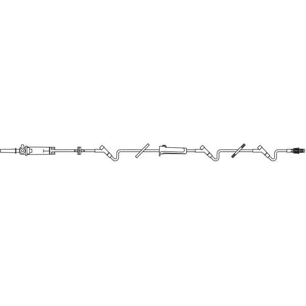 Baxter Interlink Sys Continu-Flo IV Solution Set, 10 Drops/mL, 106" Male Luer Lock, Primary Infusion, Duo-Vent Spike, Sterile, Latex-Free, 48/Case - Interlink Sys Continu-Flo - Image 1