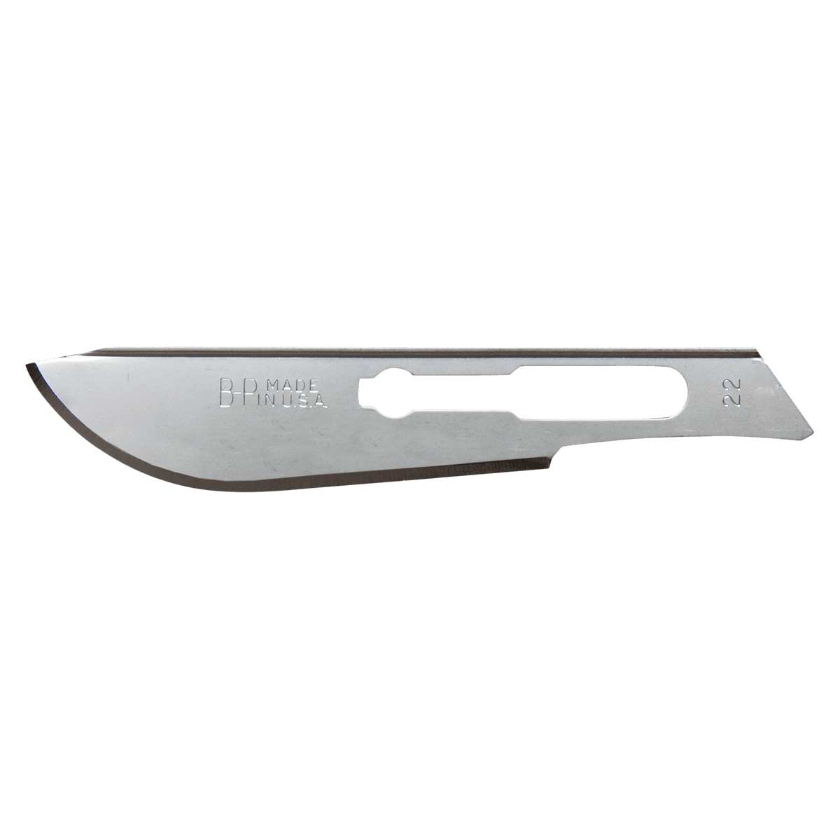 Bard-Parker Safety Lock Carbon Steel Sterile Surgical Blade #22, Disposable, 50/Box - Blade Safetylock Rib-Rack - Image 1