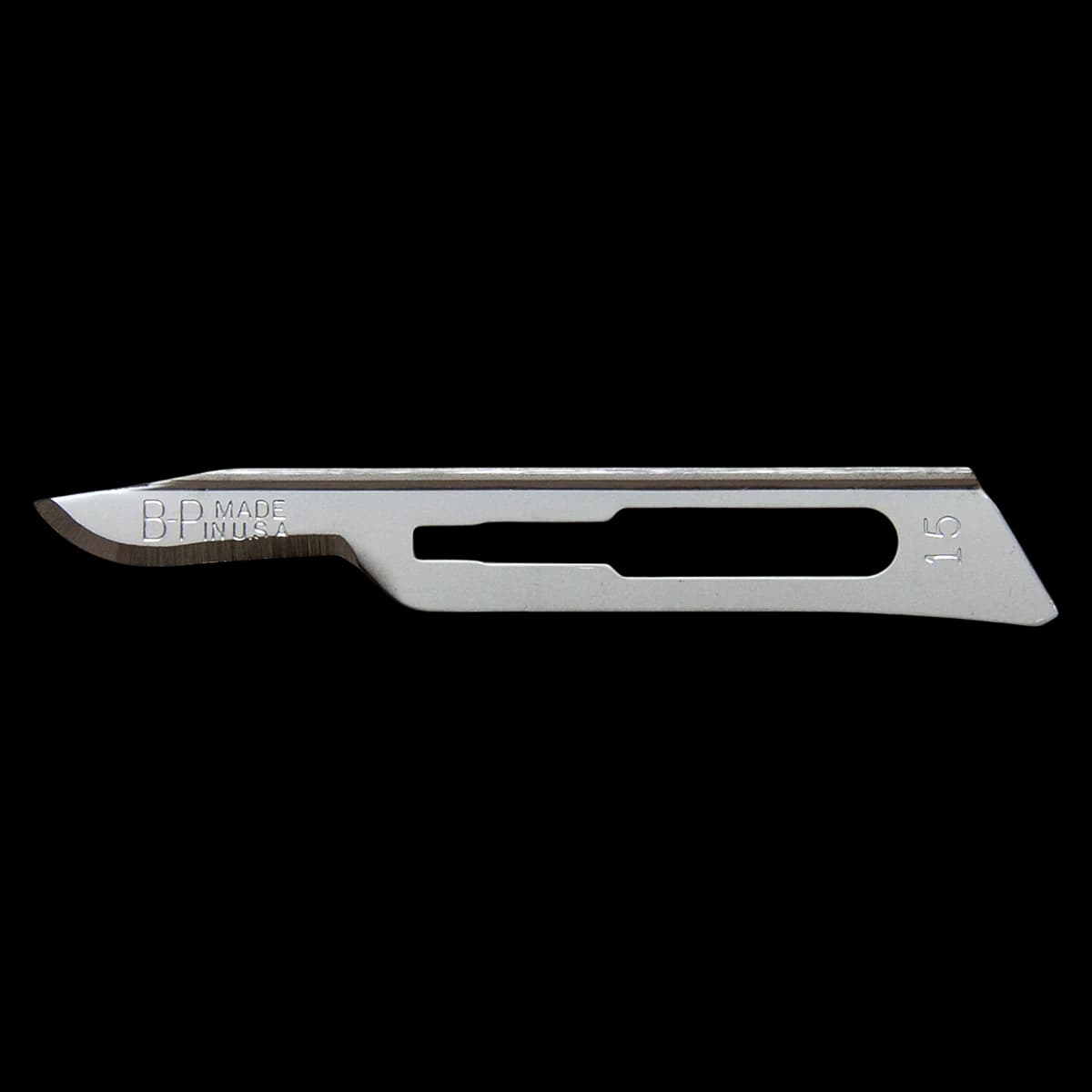 Bard-Parker Carbon Steel Surgical Blade #15, Sterile, Rib-Back, 50/Box thumbnail 2