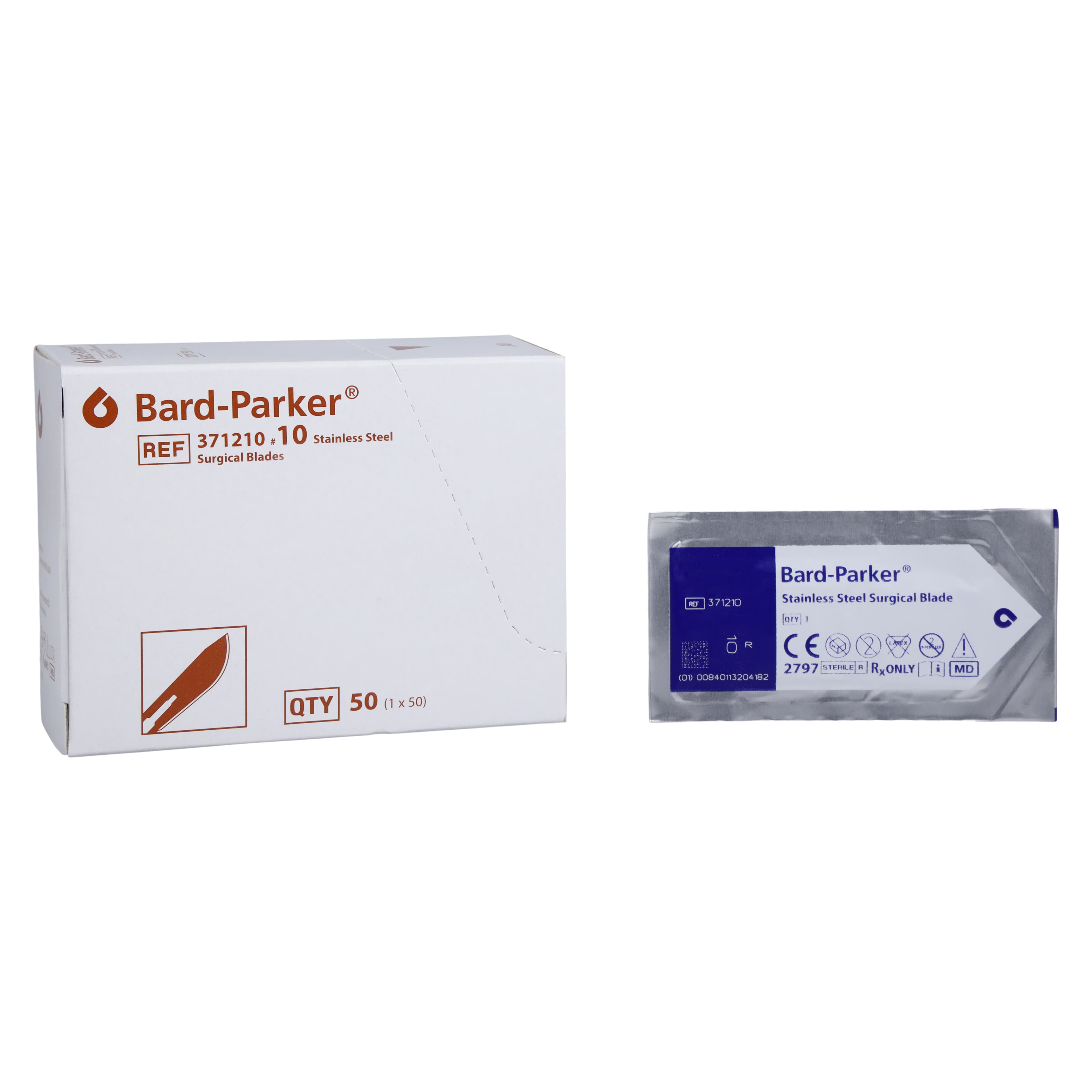 Bard-Parker Stainless Steel Sterile Surgical Blade #10, Individually Packaged, 50/Box thumbnail 2