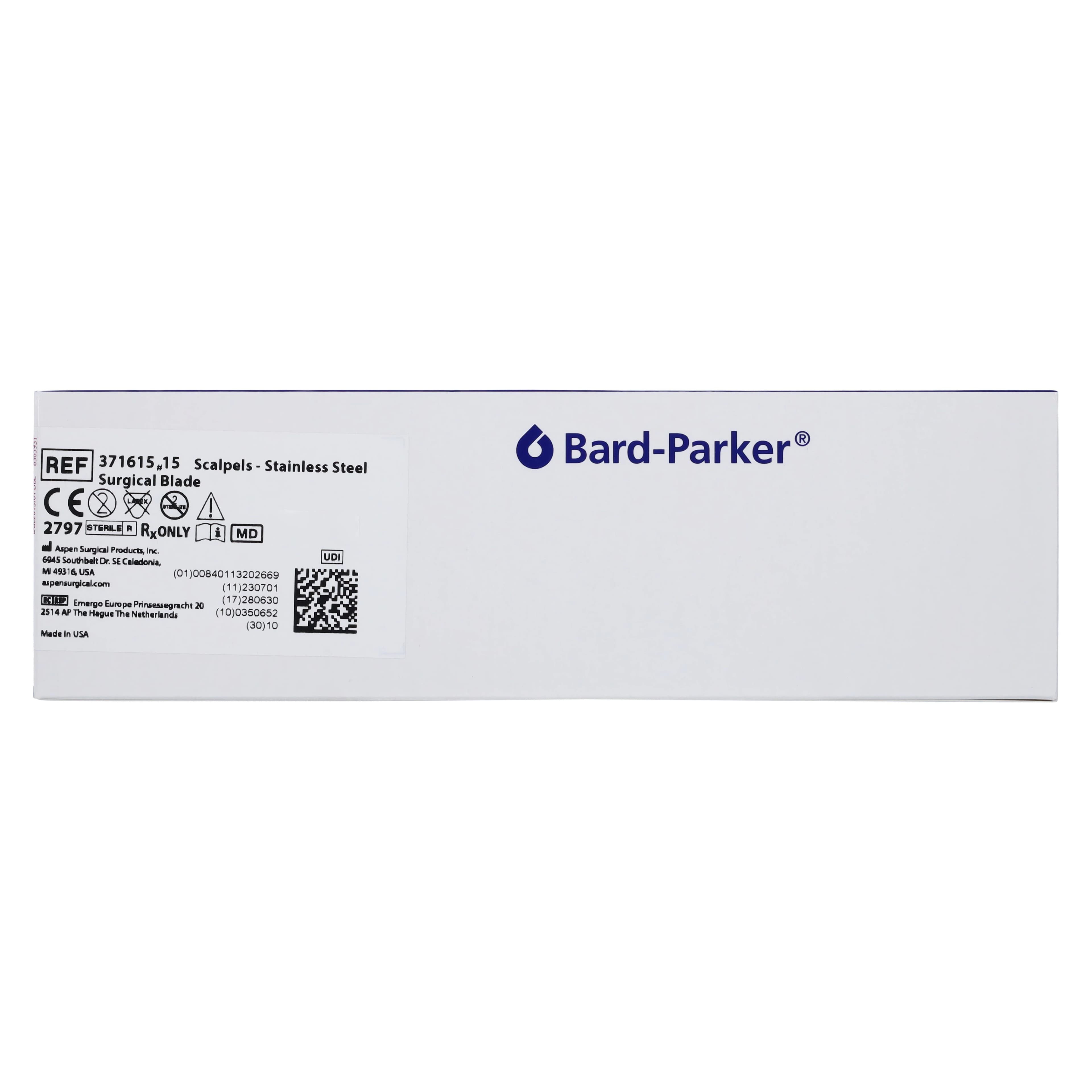 Bard-Parker Disposable Sterile Scalpel, #15 Stainless Steel Blade, Standard Handle, 10/Box, 371615 thumbnail 7