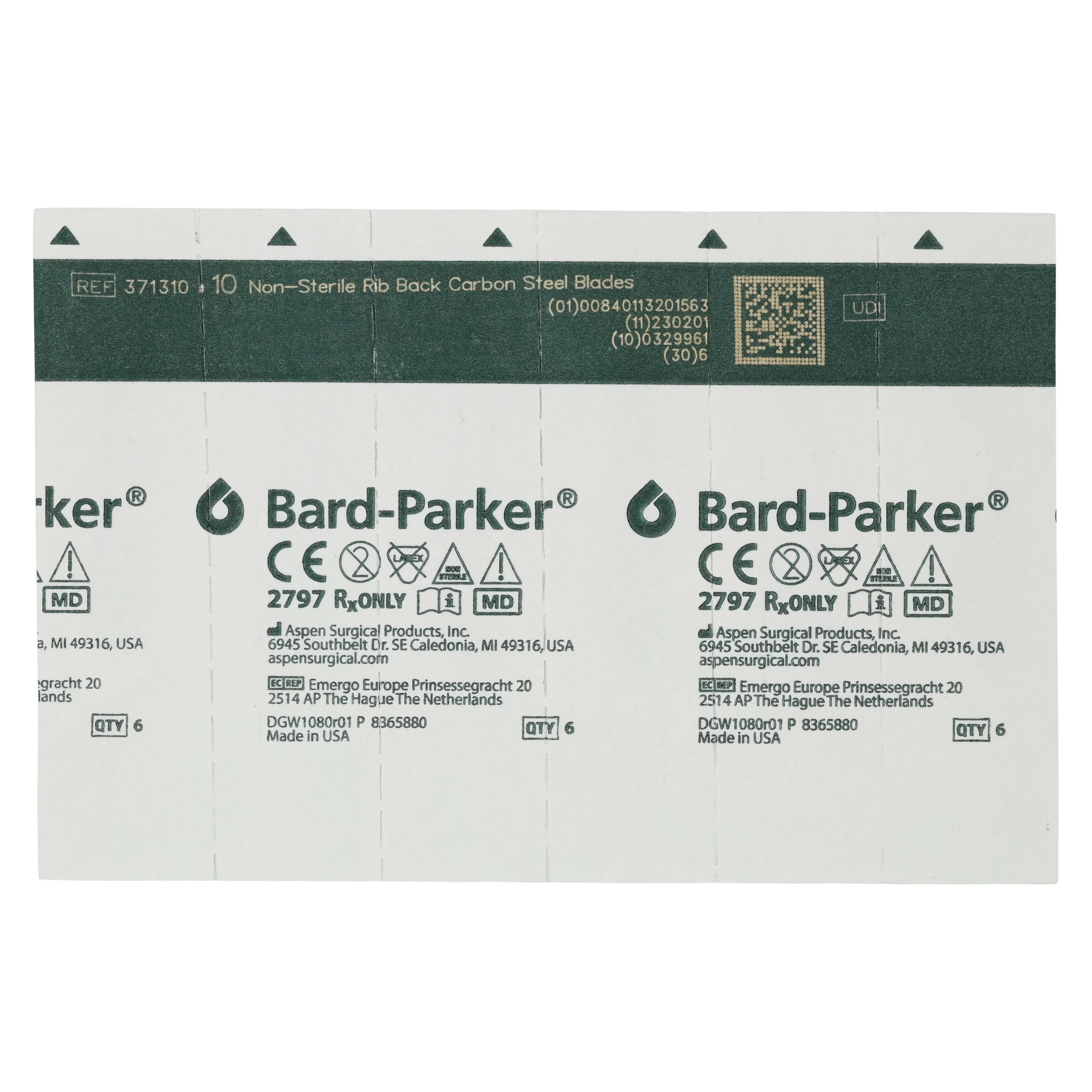 Bard Parker Steel Non-Sterile Surgical Blade #10, Disposable, 150/Bx thumbnail 3