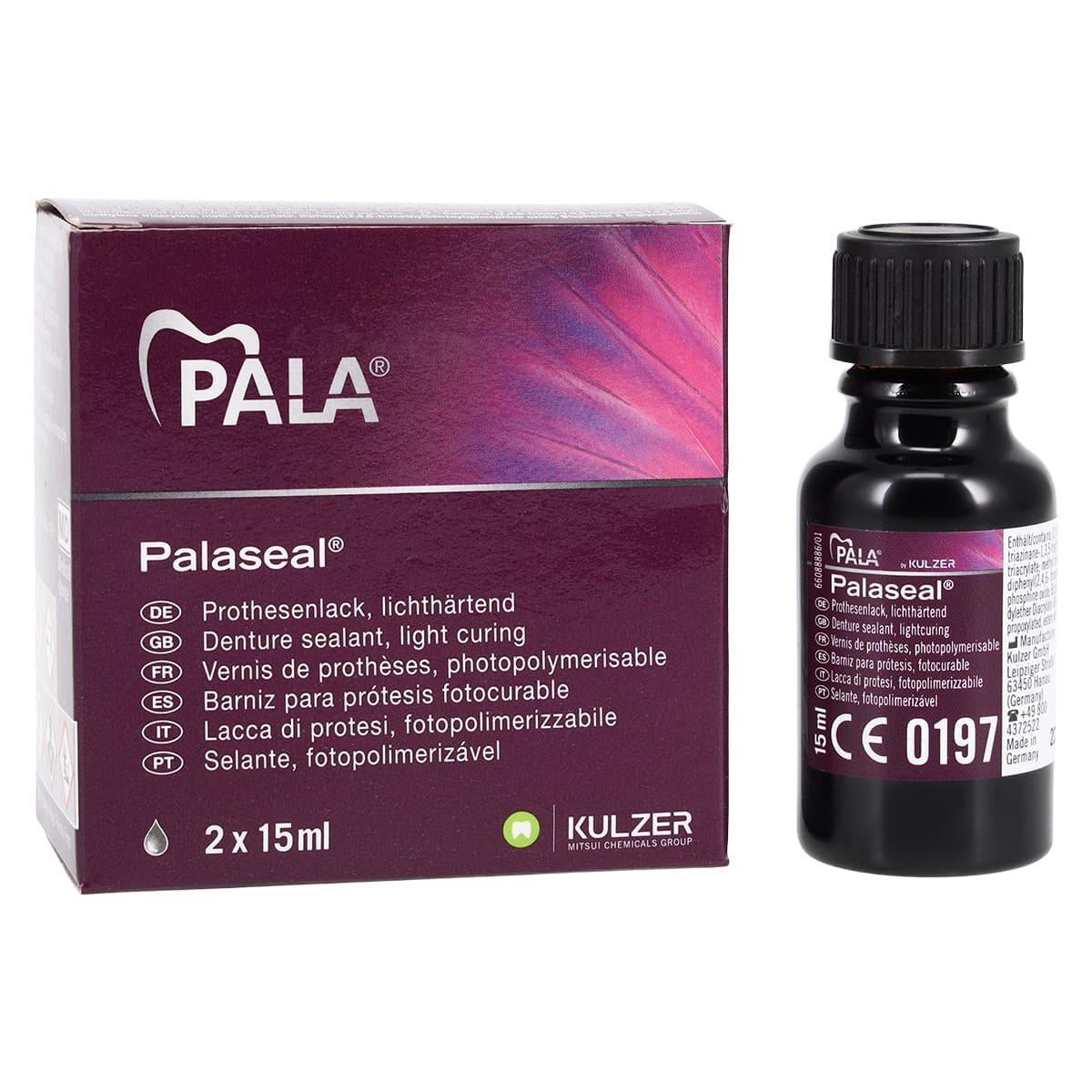 Kulzer Palaseal Light-Curing Sealant Liquid, 2 x 15 mL Bottles, 64708063 - Palaseal Liquid 2 x 15ml, 64708063 - Image 1
