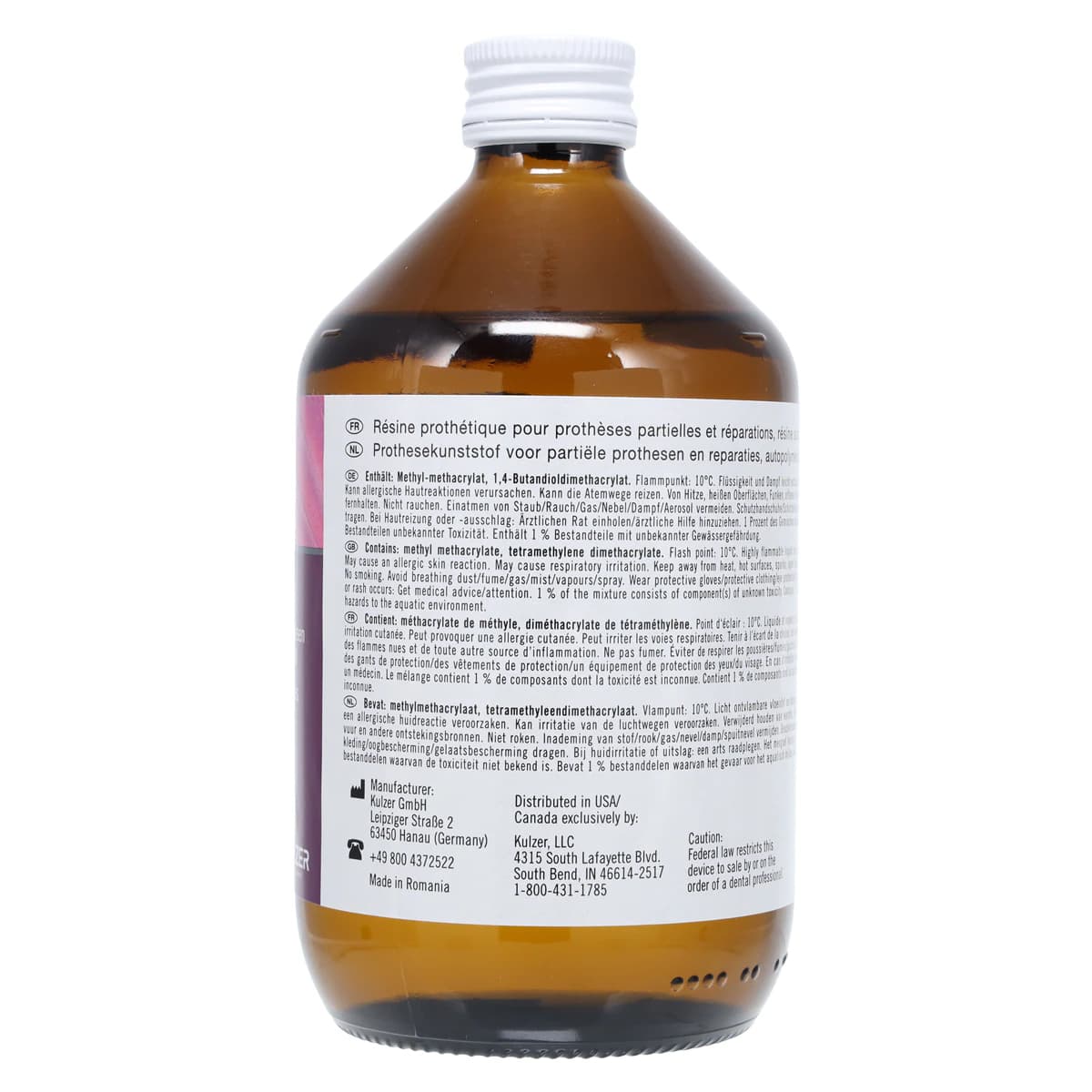 Kulzer Palapress Vario Self-Cure Denture Base Acrylic Liquid, 500 mL, 64707864 thumbnail 4