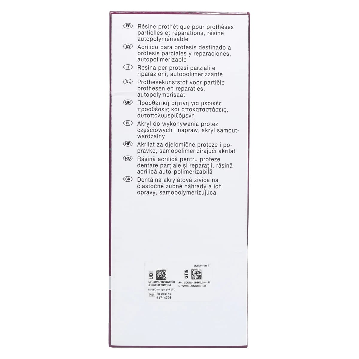 Kulzer Palapress Vario Self-Cure Denture Base Acrylic Powder, Light Pink (#11), 1 kg thumbnail 7