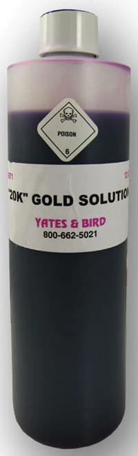 Yates Motloid 20K Gold Plating Solution, 12 oz Bottle - Solution 12Oz Gold Plating Kit - Image 1