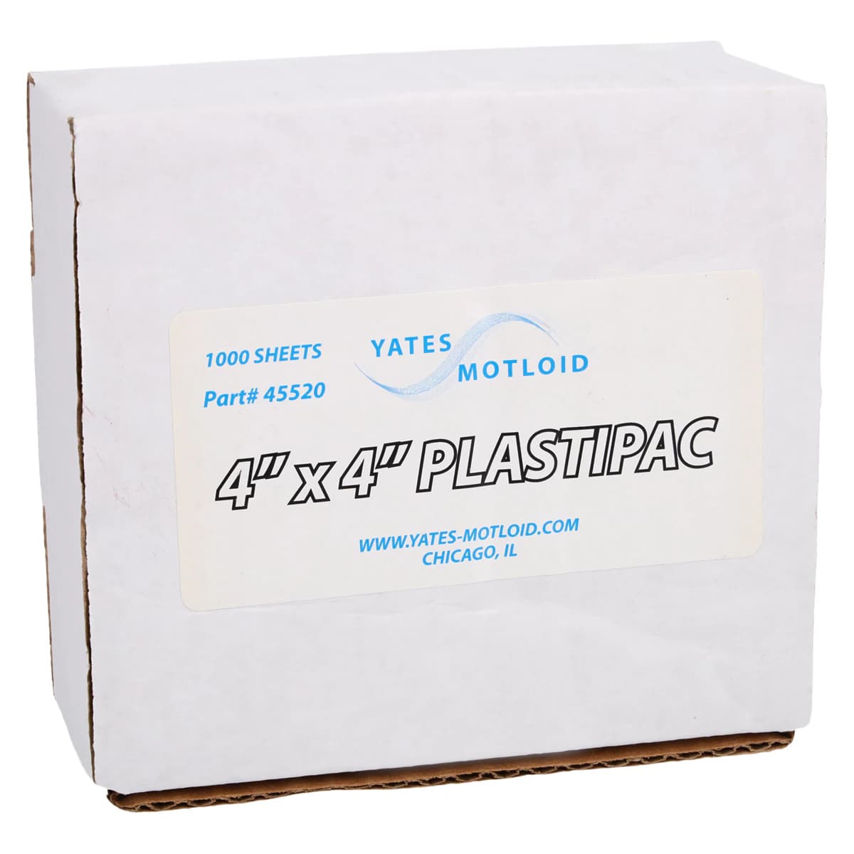 Plastipac Separating Film Sheets, 4" x 4", 1000/Box, Yates Motloid - Plastic Pac 4X4 Box of 1000 - Image 1