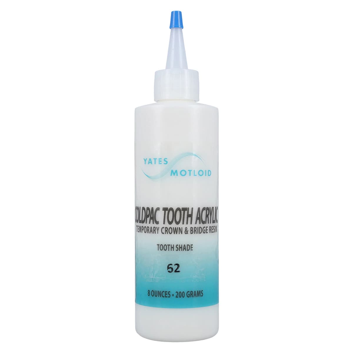Yates Motloid Coldpac Tooth Acrylic Powder, 8 oz, Nu Hue Shade #62 - #62 Coldpac Tooth Acrylic 8oz Powder Nu Hue Shades - Image 1