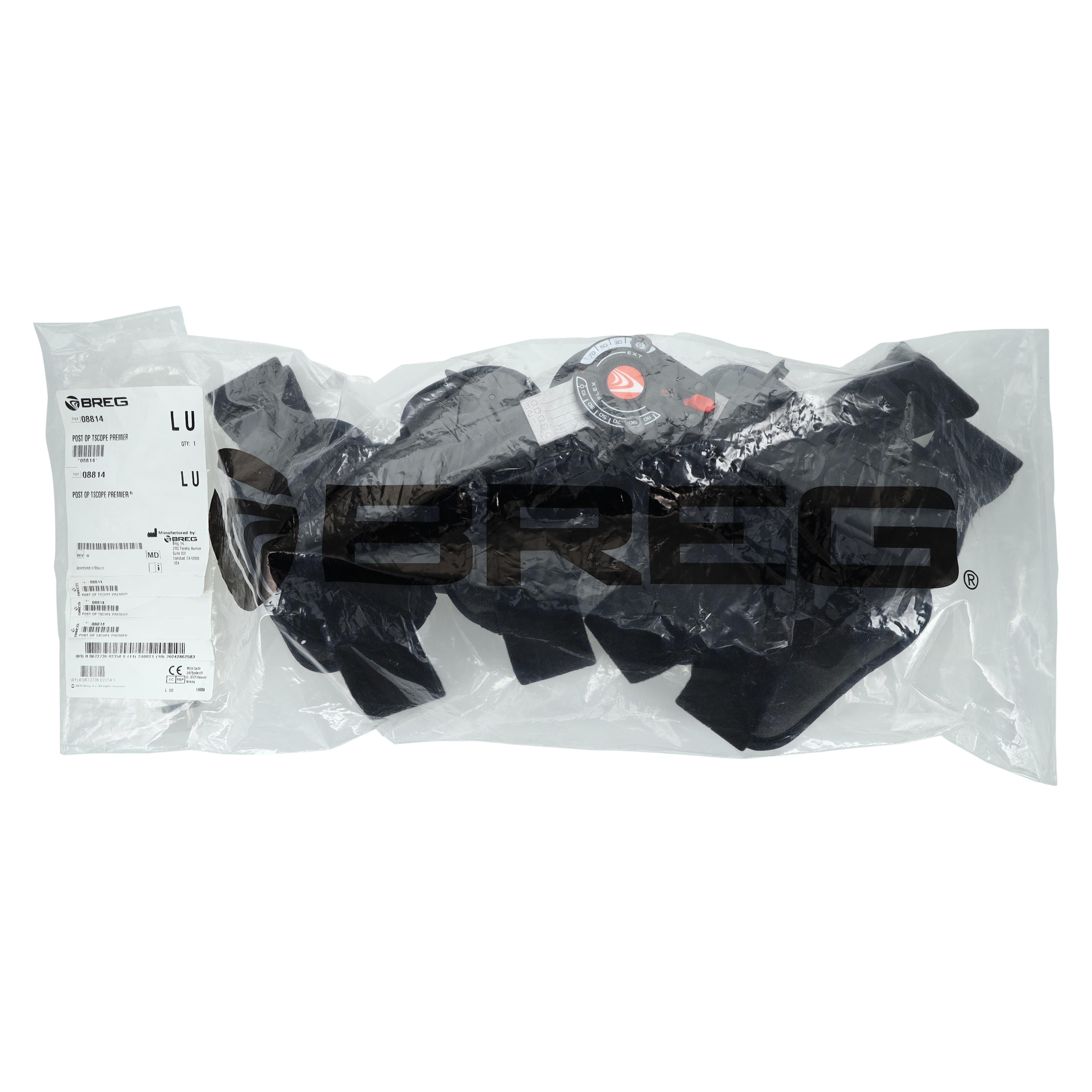 Breg T Scope Premier Post-Op Knee Brace, Adult, 12.5-14.5" thumbnail 7