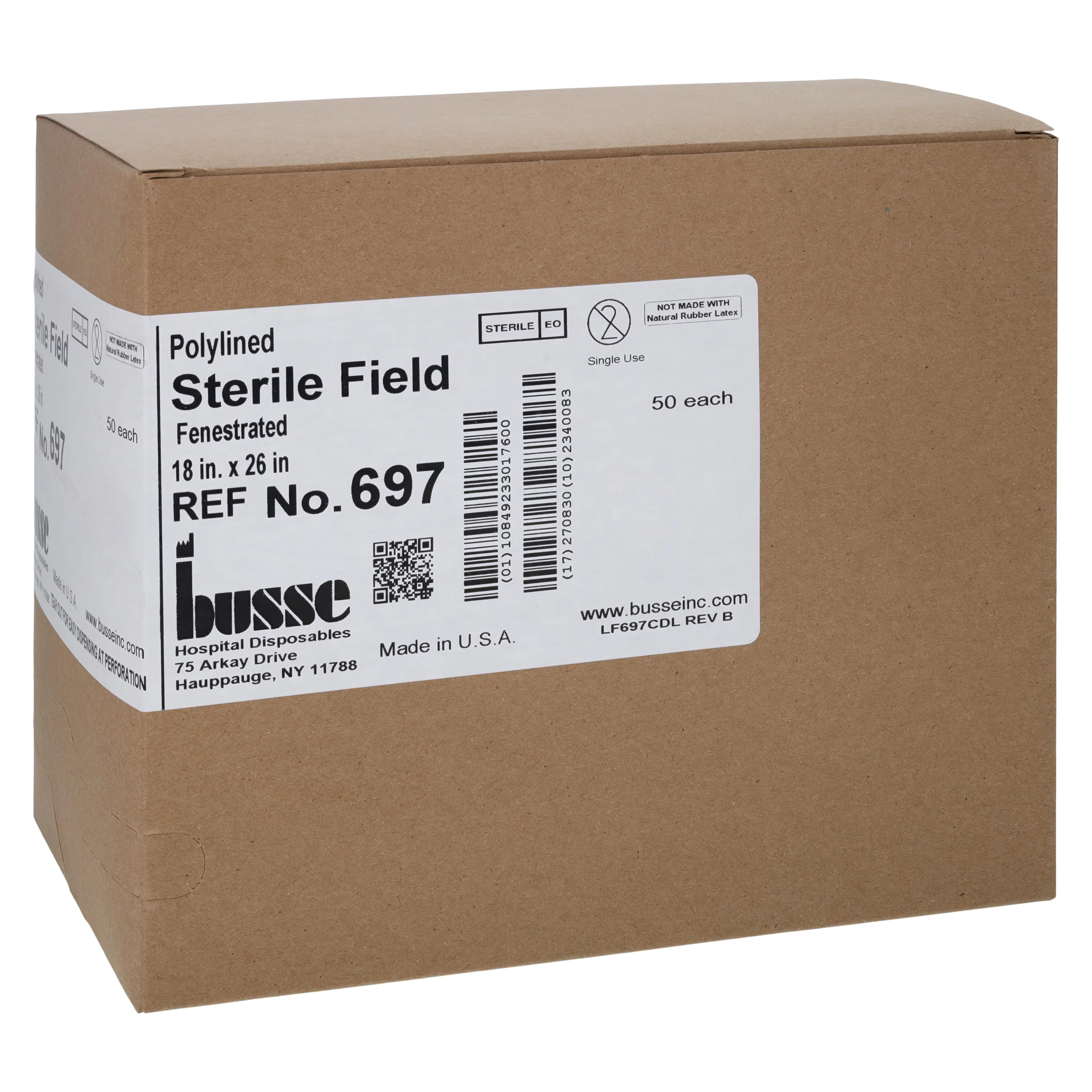 Busse Hospital Disposable Sterile Fenestrated Towel Drape, 18" x 26", 3" Fenestration - Drape Towel Sterile Fenstrated - Image 1