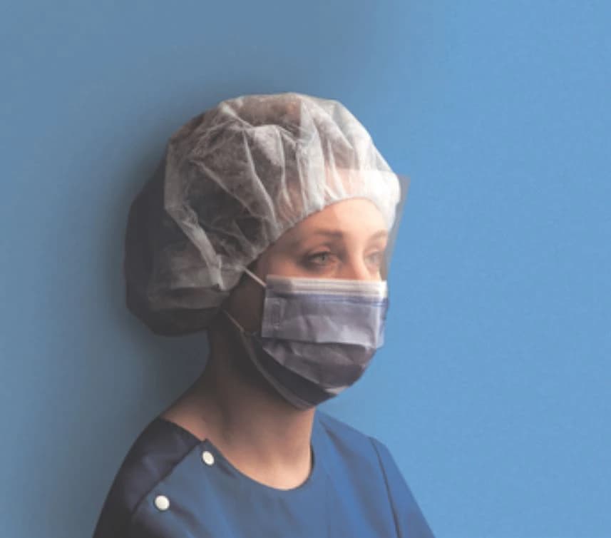 Busse FluidShield Procedure Mask with Shield, ASTM Level 2, Anti-Fog, Blue, 25/Box - Fluidshield Procedure Mask - Image 1