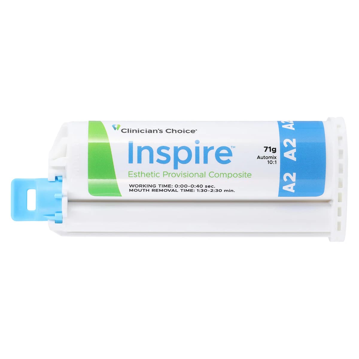 Inspire Esthetic Provisional Composite 10:1 Temporary Material, Shade A2, 71g Cartridge & 12 Mixing Tips, 152702 thumbnail 3