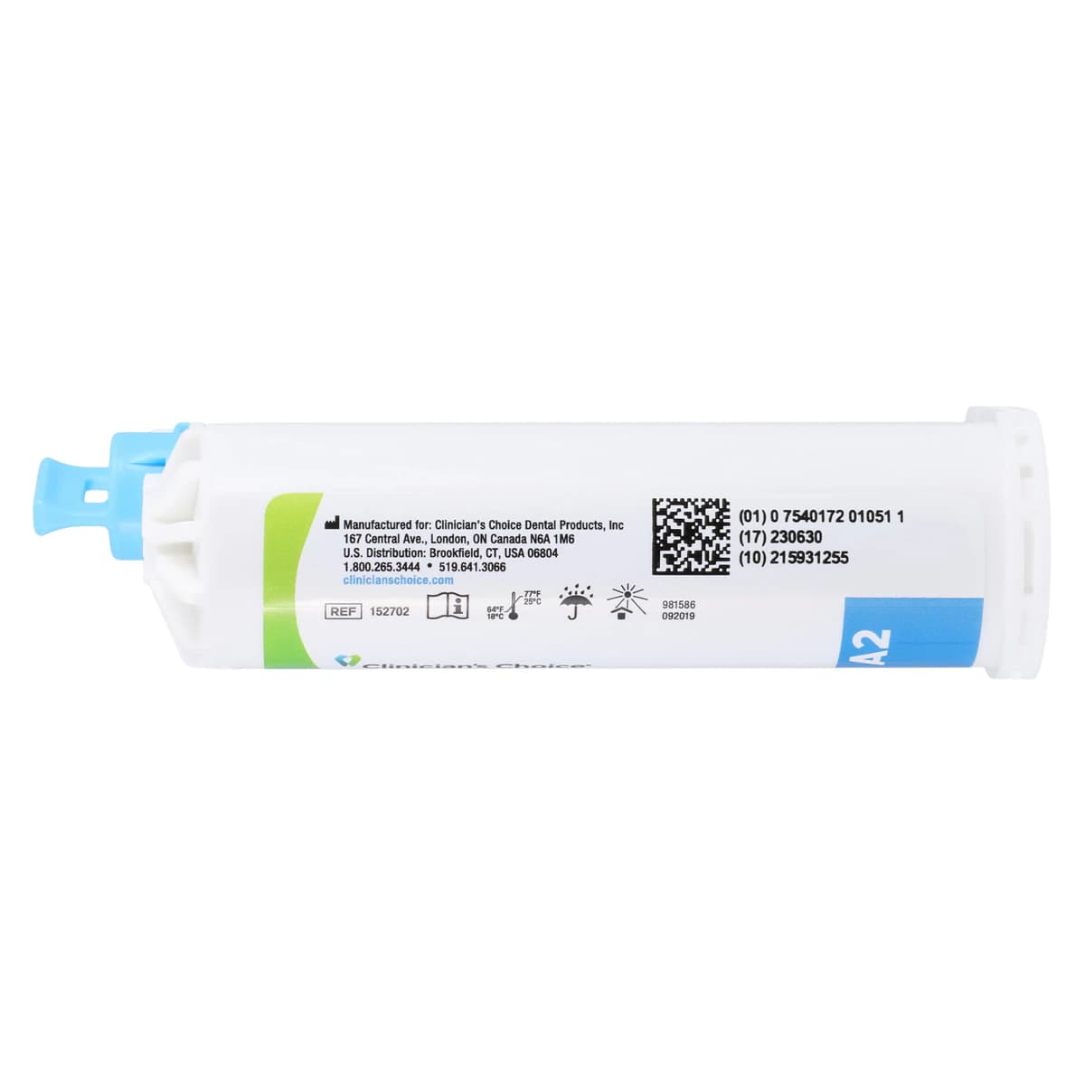 Inspire Esthetic Provisional Composite 10:1 Temporary Material, Shade A2, 71g Cartridge & 12 Mixing Tips, 152702 thumbnail 4