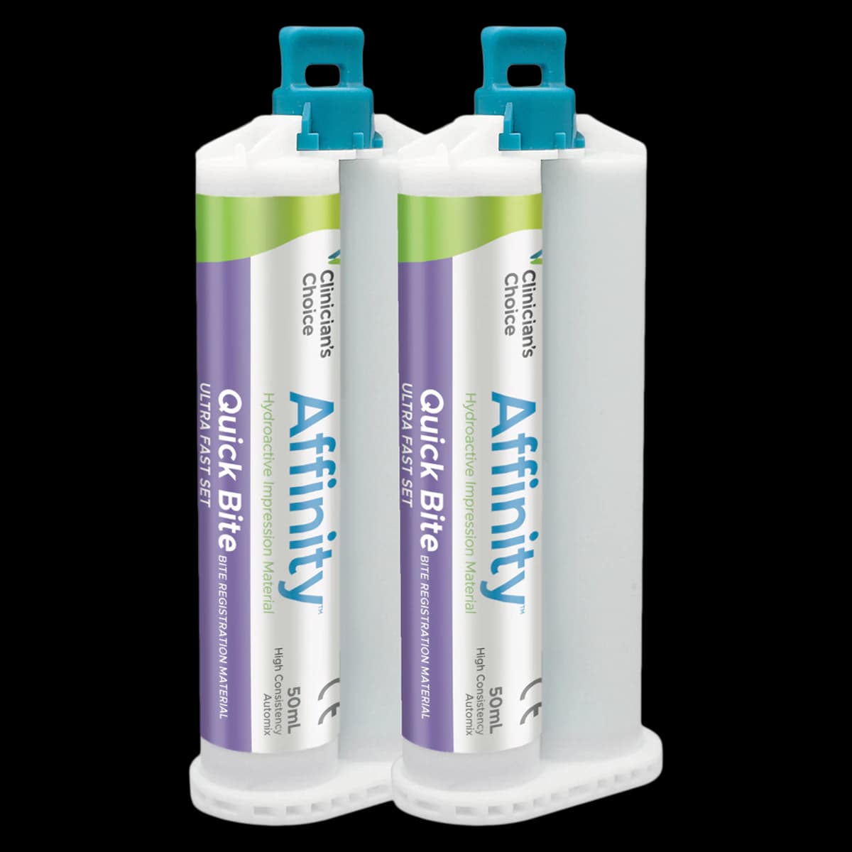 Affinity Quick Bite Registration Material, Purple, Fast Set Kit, 2 x 50 mL Cartridges & Mixing Tips, 01KEZKNHQ5DSK39R02Z897D61G - Affinity Quick Bite Registration Material, Purple, Fast Set Kit - 2 x 50 mL Cartridges & Mixing Tips - Image 1